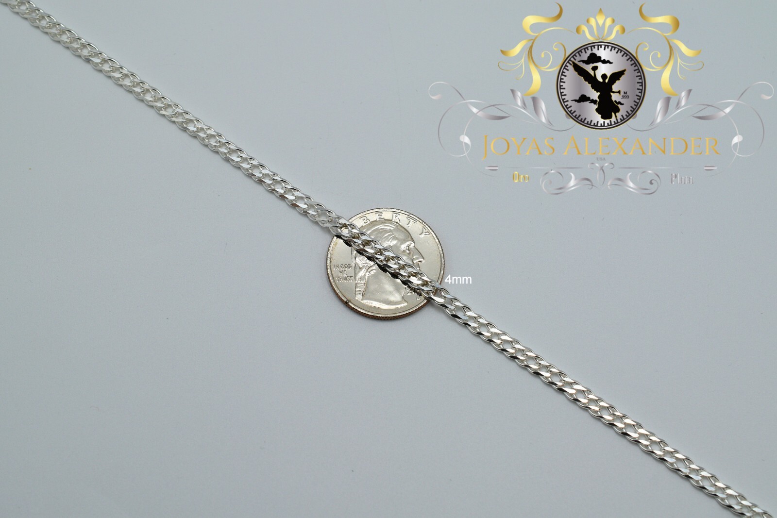 Rombo Chain Double Link Sterling Silver Chain Necklace Plata de Mexico