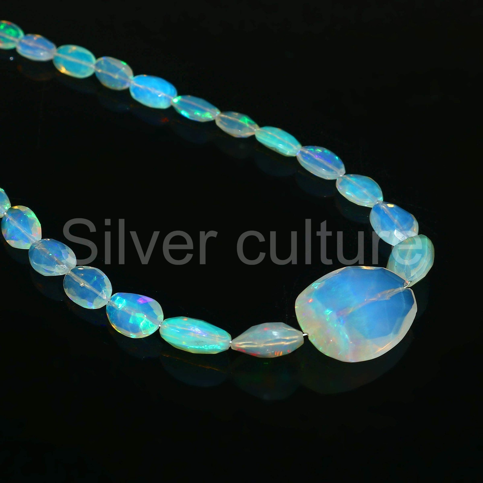 100% Nature Opal Beads White Opal Beads Wedding necklace Gift For Friend 608