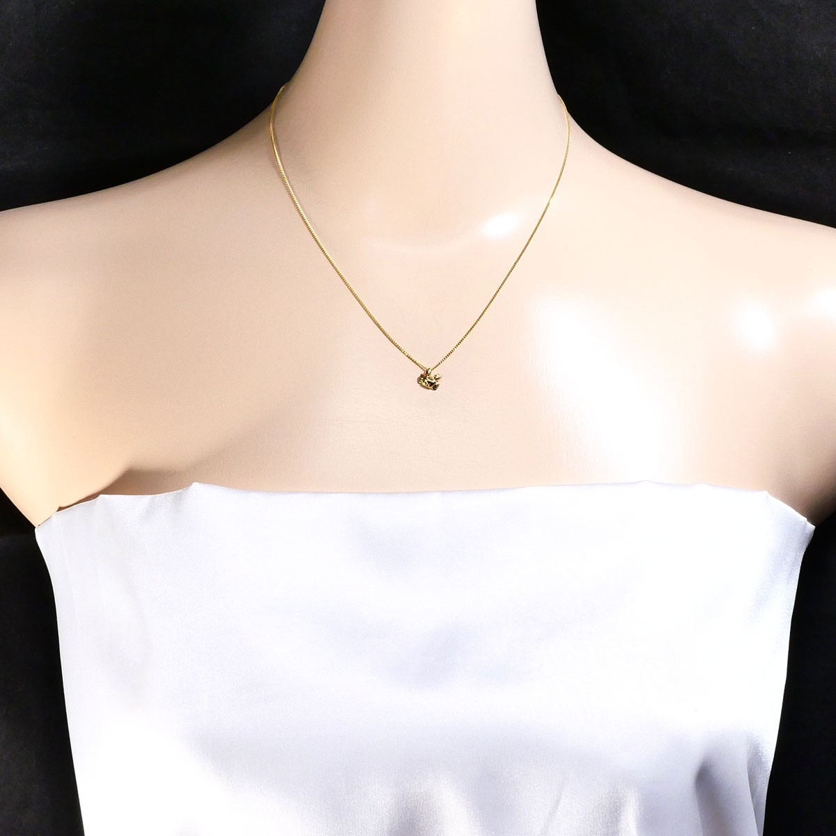 K18 18k gold Necklace 1.3g 40cm Free shipping Used