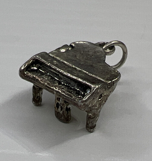925 Sterling Silver Charm Pendant Mini Baby Grand Piano Music Band Instrument