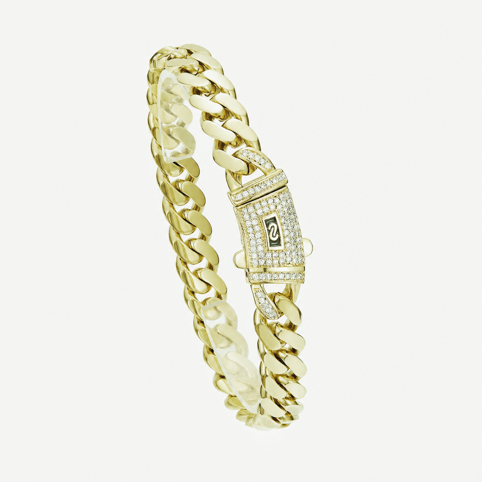 14K gold plated stainless steel cuban link necklace andbracelet for men or women