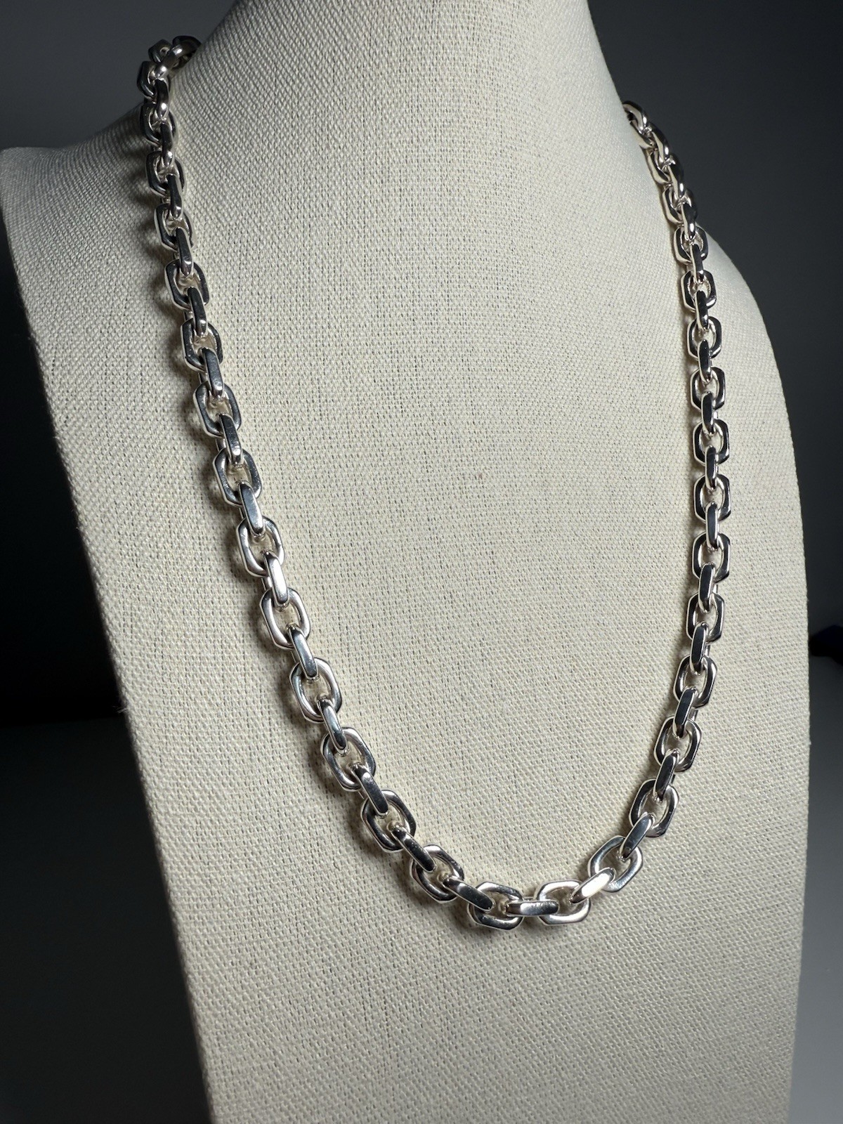 925 Sterling Silver HEAVY Anchor Chain Necklace 23” – 129.6g