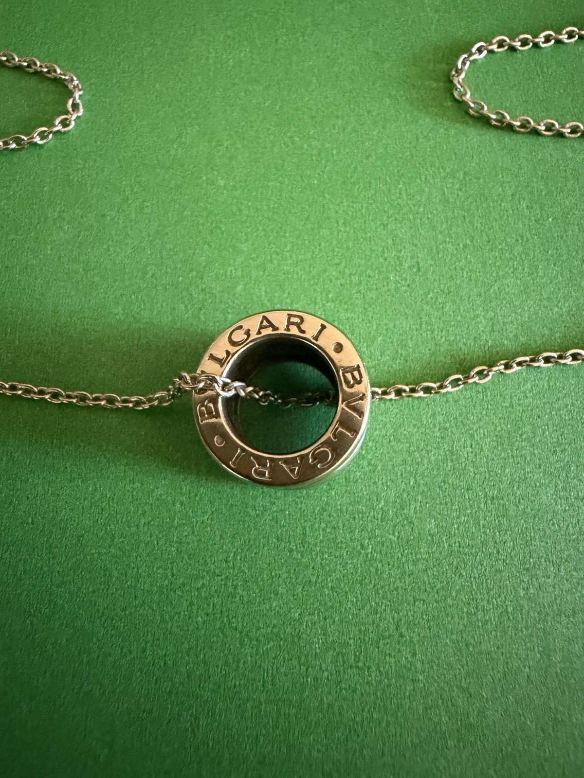 BVLGARI 17” 18K White Gold B.zero1 Pendant Necklace 11.3grams