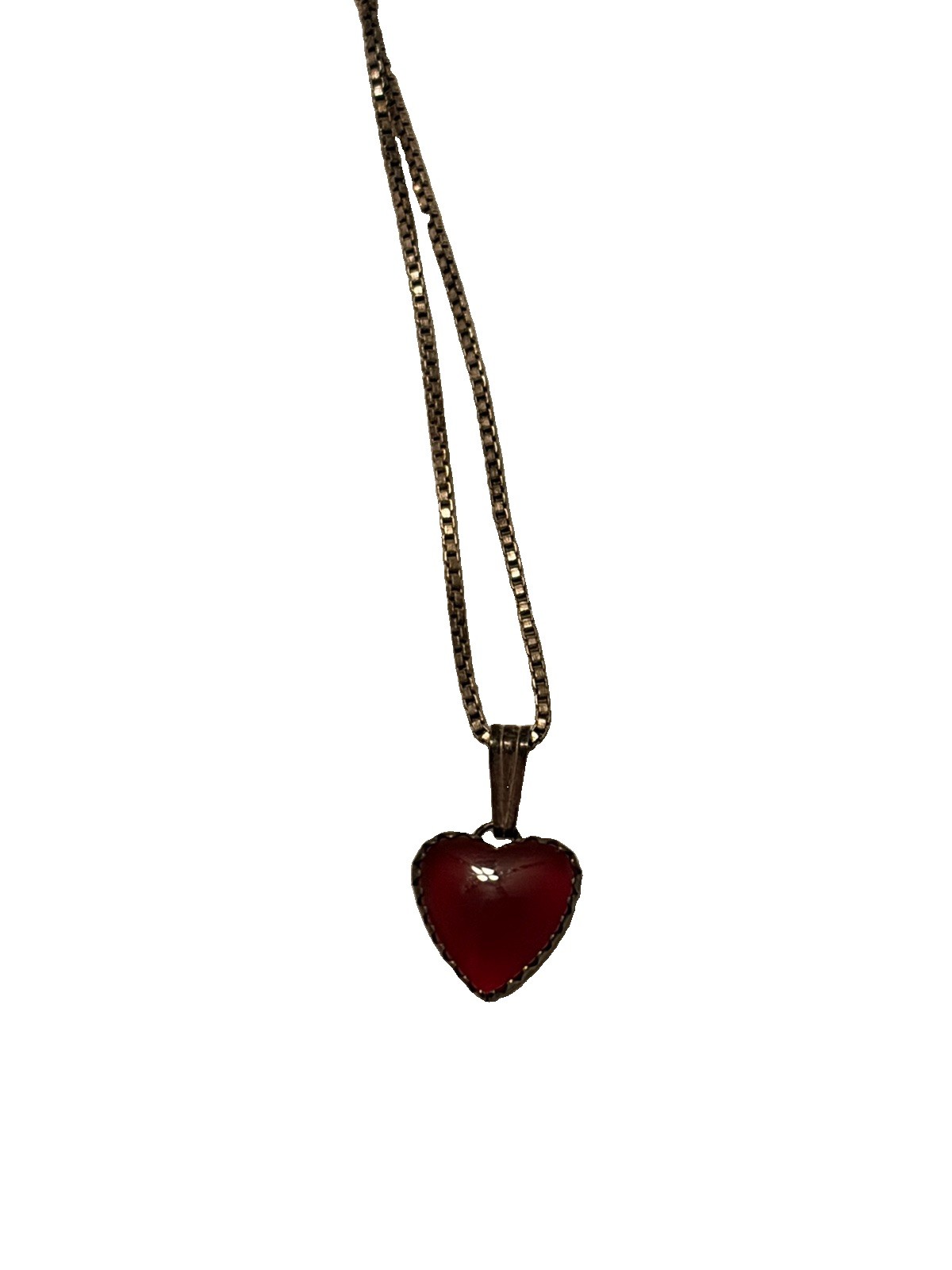 Carnelian Heart Pendant Necklace 925 Sterling Sliver Jewelry
