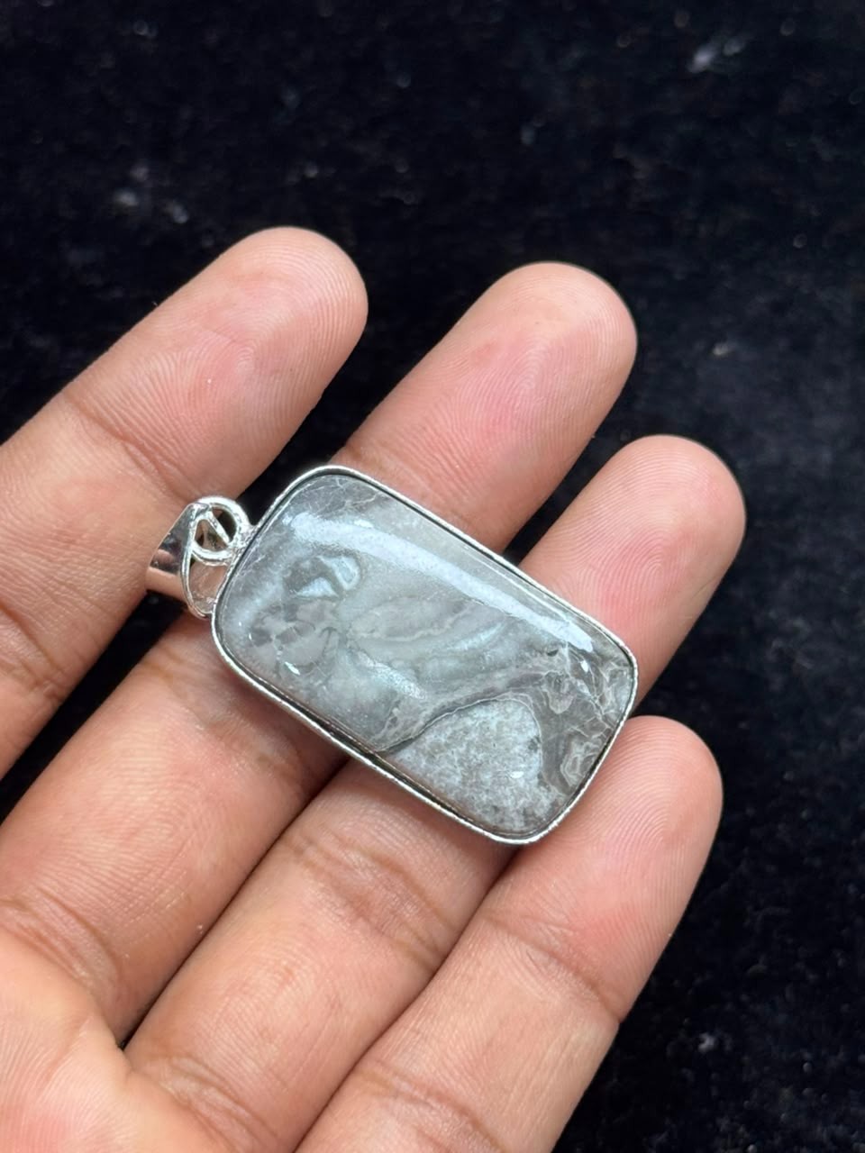 Natural Crazy Lace Agate 925 Sterling Silver Pendant Handmade Jewelry