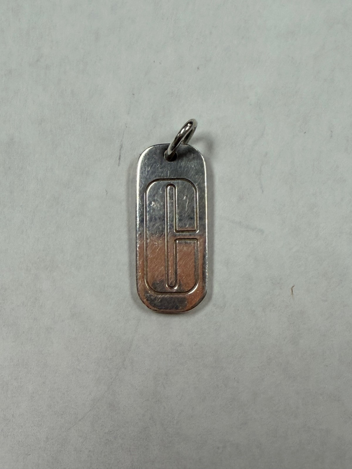 Tiffany + Co. Sterling Silver Clinique Rectangular Pendant [115DuW]