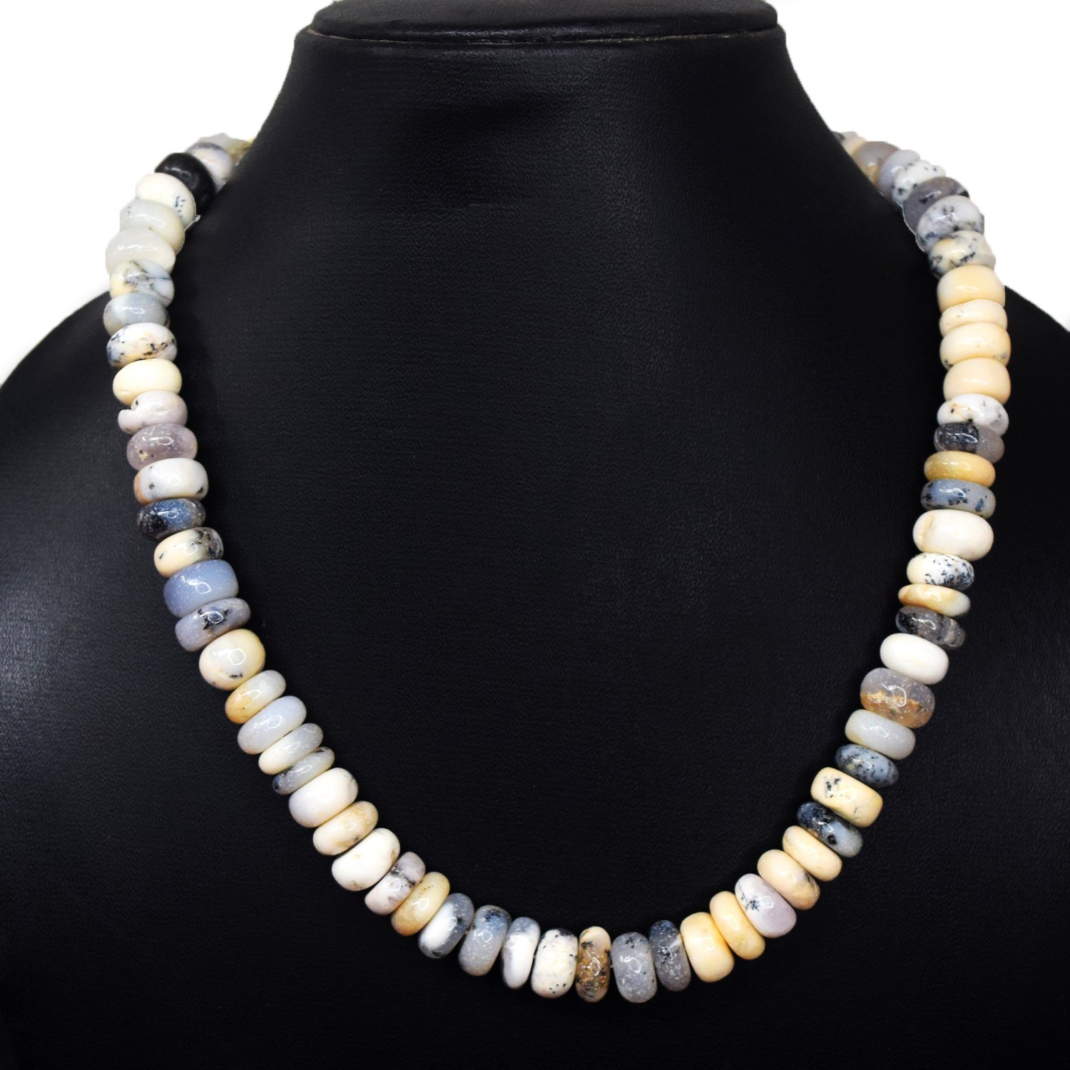 Most Brilliant Dendrite Opal 456.00 Cts Beaded Most Beautiful Necklace RK 62AZ45