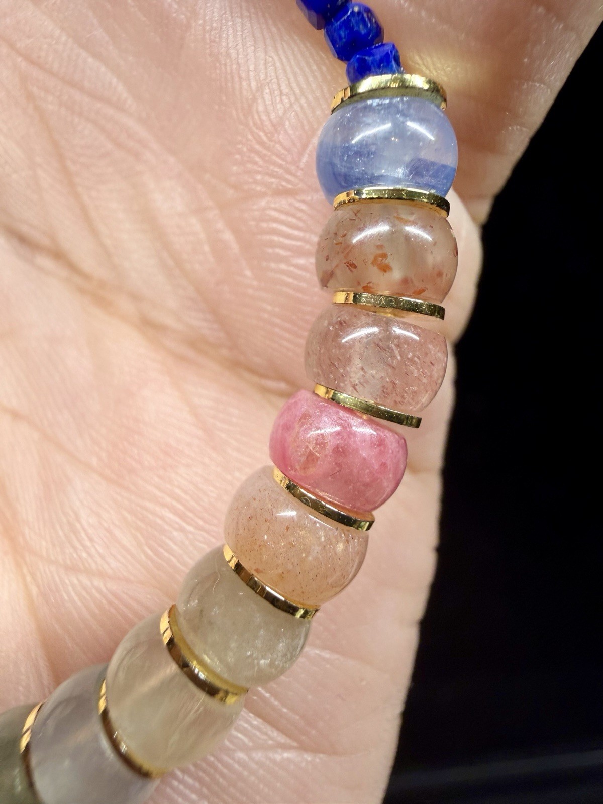 Premium Natural Lapis Lazuli Crystal Quartz Necklace 925 Sterling Silver