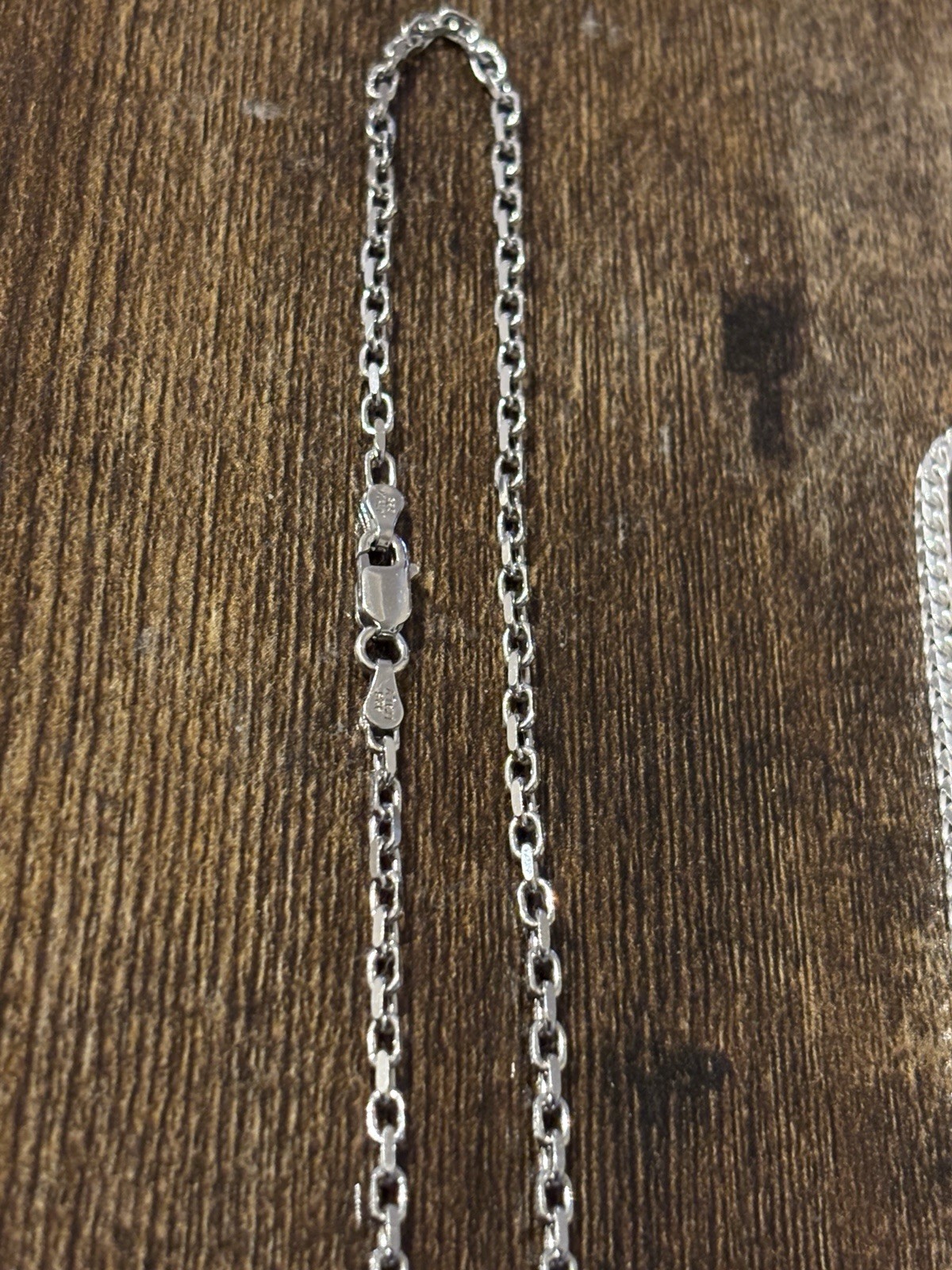 925 Franco Sterling Silver 8 in 2.7mm and 956 Sterling Silver Chain 24 in 2.5mm