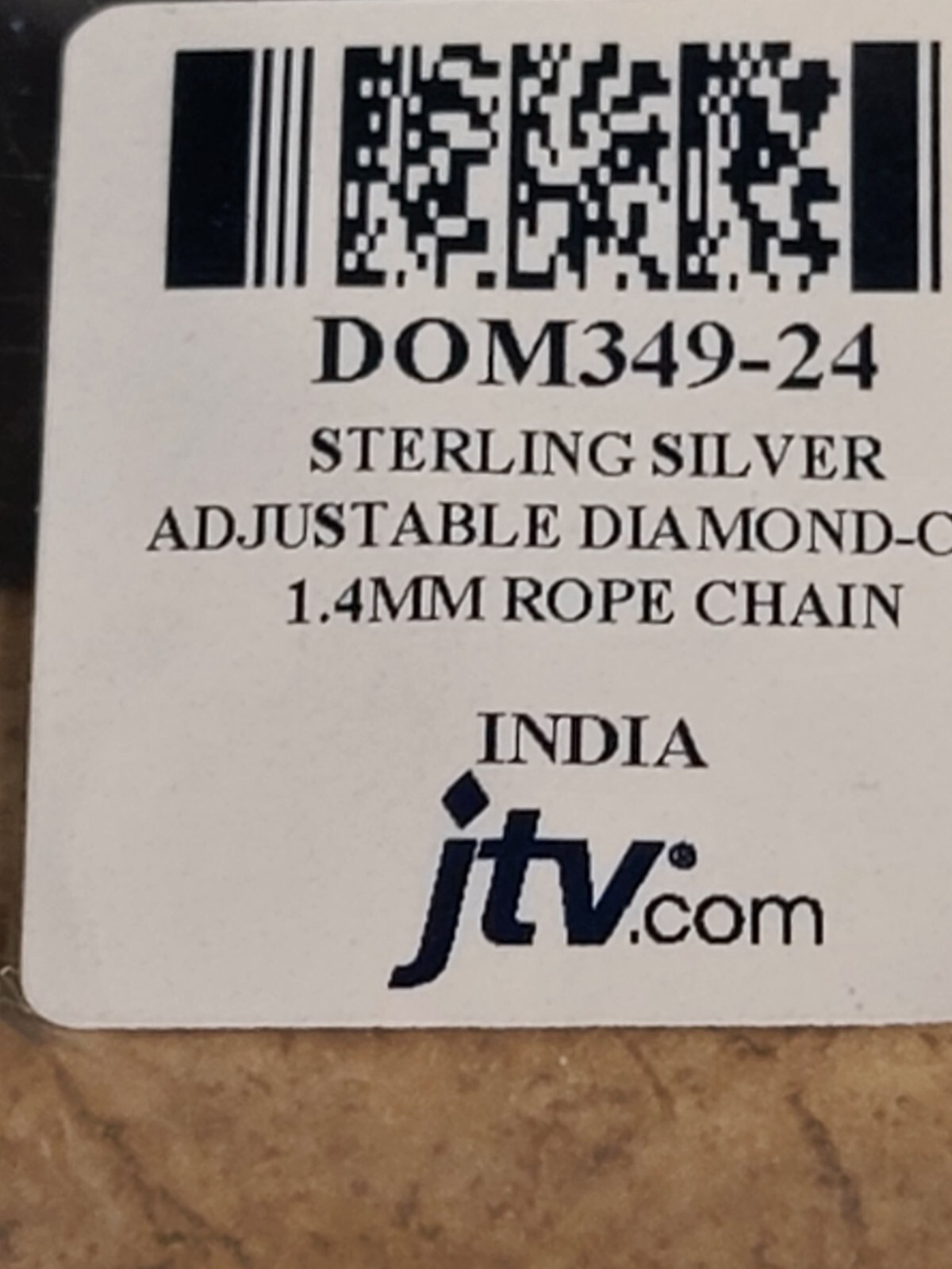 JTV Sterling Silver Adjustable Diamond-Cut 1.4MM Twisted Criss-Cross Chain