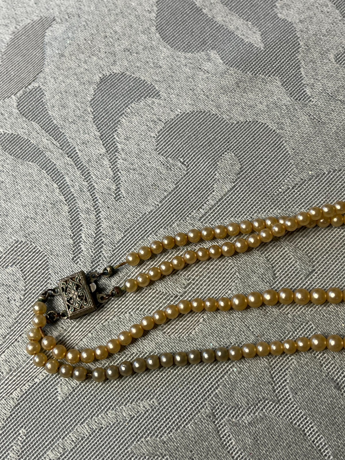 Antique Double Strand Genuine Pearl Child’s Necklace or Choker
