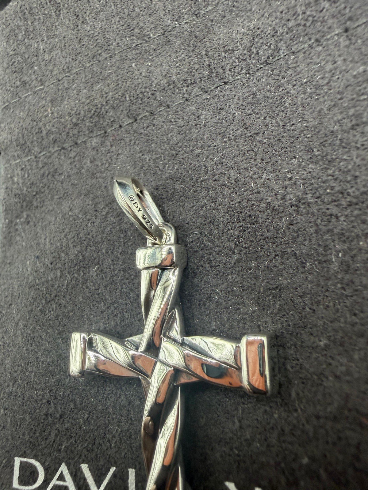 David Yurman Sterling Silver Helios Cross Pendant Amulet