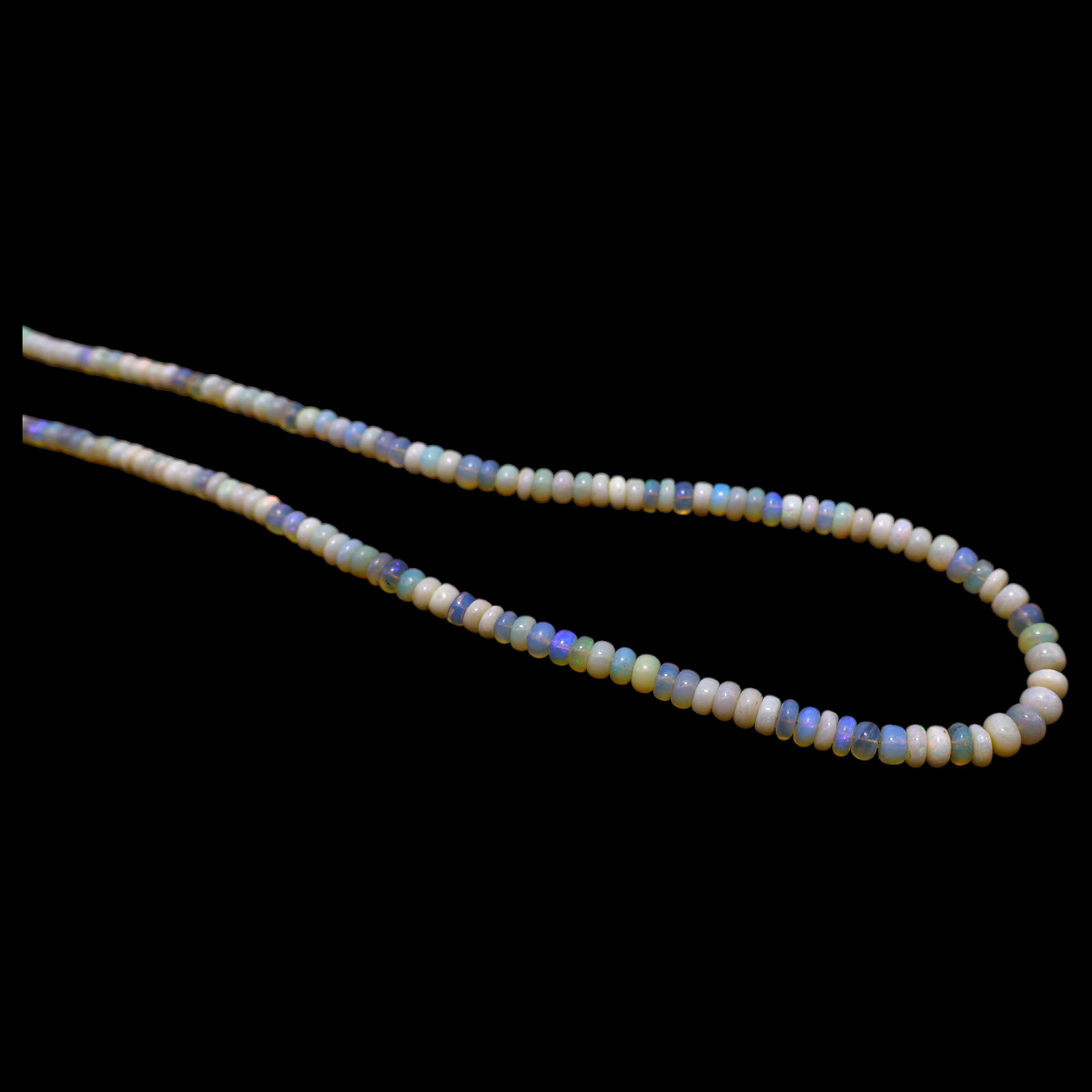 Rondelle Smooth Multi Color Fire Opal Beaded Not Applicable New Necklace Jewelry