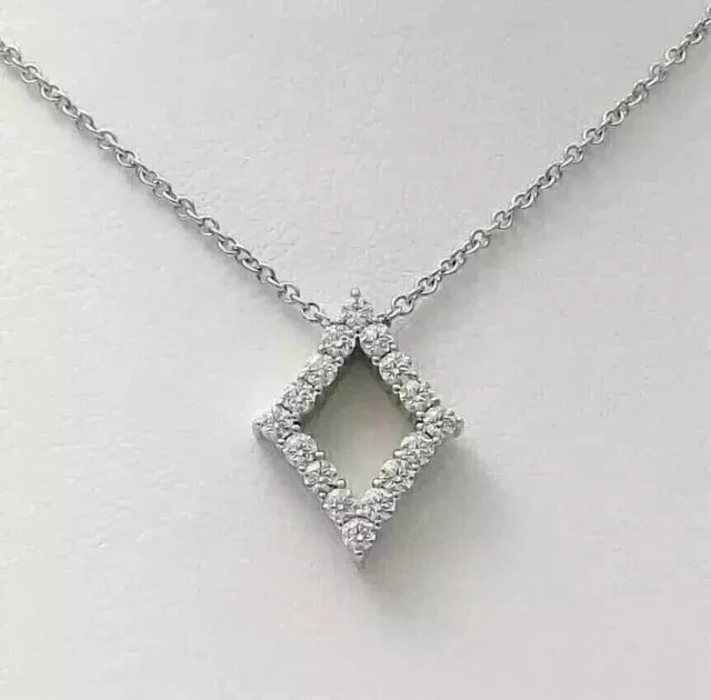 2 CT Round Cut White Moissanite Women’s Fancy Pendant 14K White Gold Plated