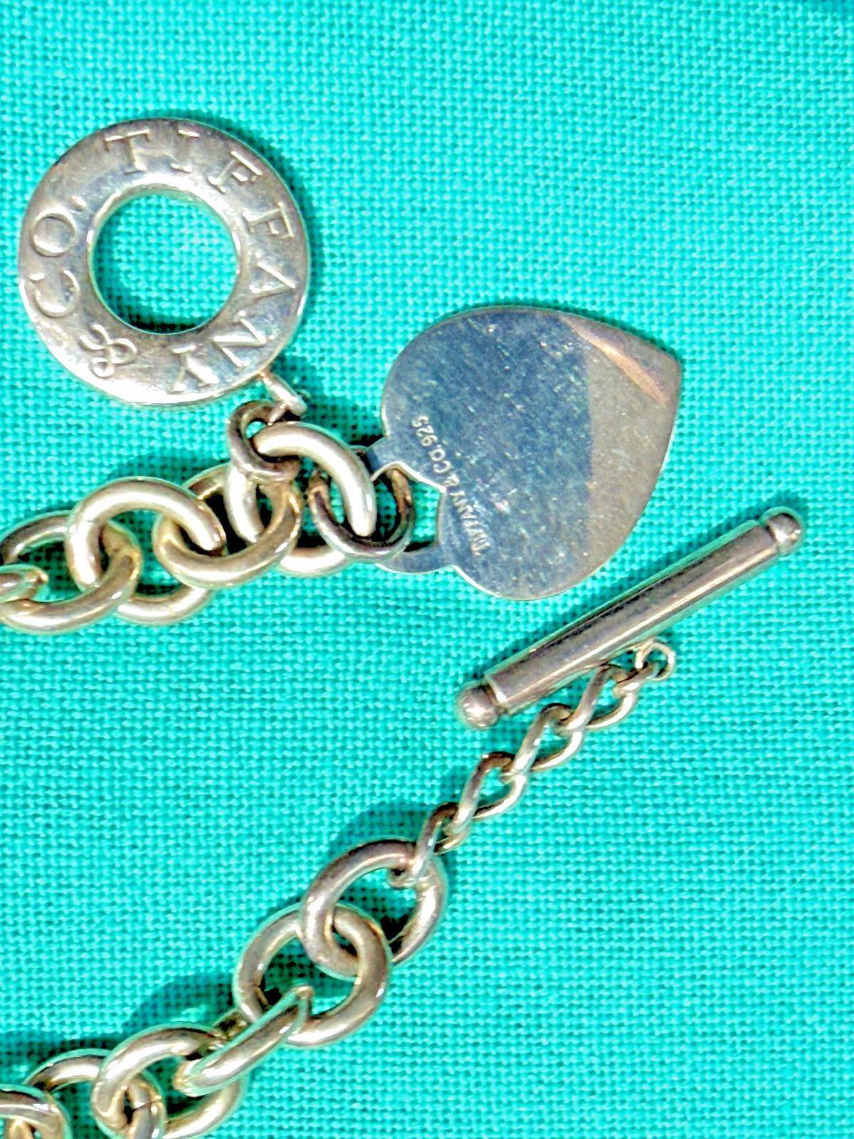 TIFFANY & CO. Sterling Silver Return to Tiffany Heart Tag Toggle Necklace