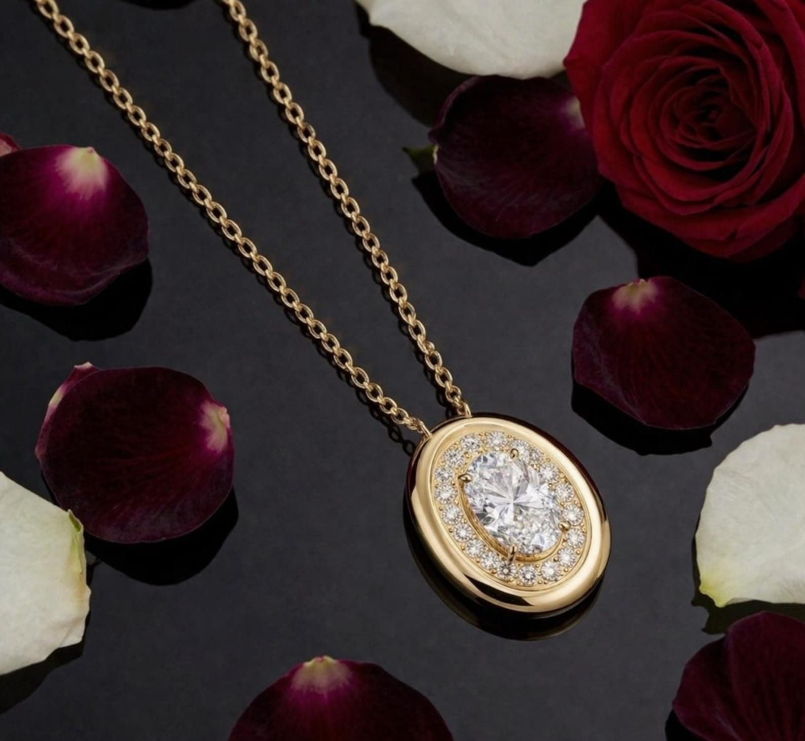 Vermeil Choker Necklace with 2ct GRA Certified Moissanite – Mother’s Day Gift