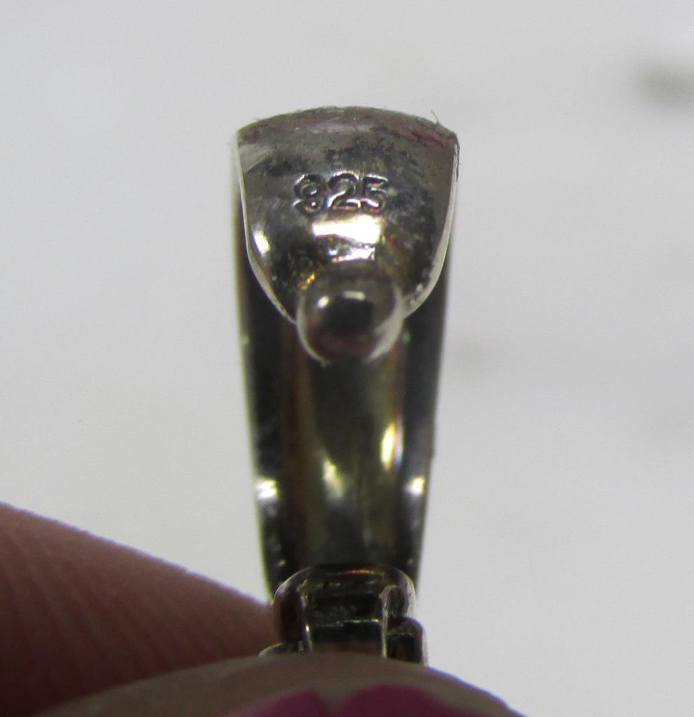 Small Sterling Silver Unknown Stone Dangle Pendant ~ 8.6g ~ 12-G872