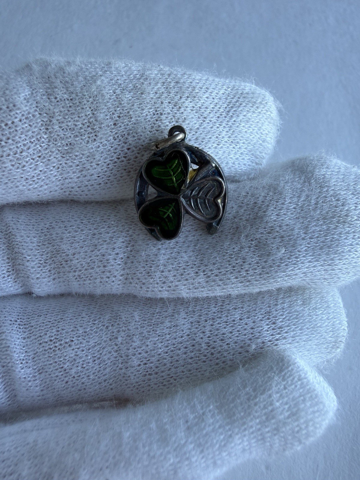 Vintage Sterling Silver Horseshoe Charm Pendant Germany Lucky Good Luck 925