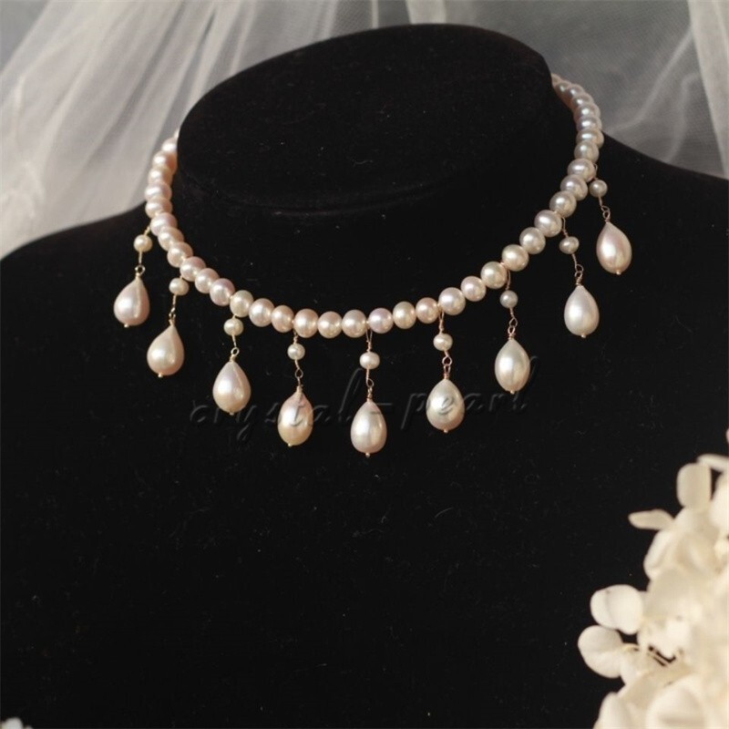Stunning 18″ AAA+ south sea NATURAL white PEARL NECKLACE 14K