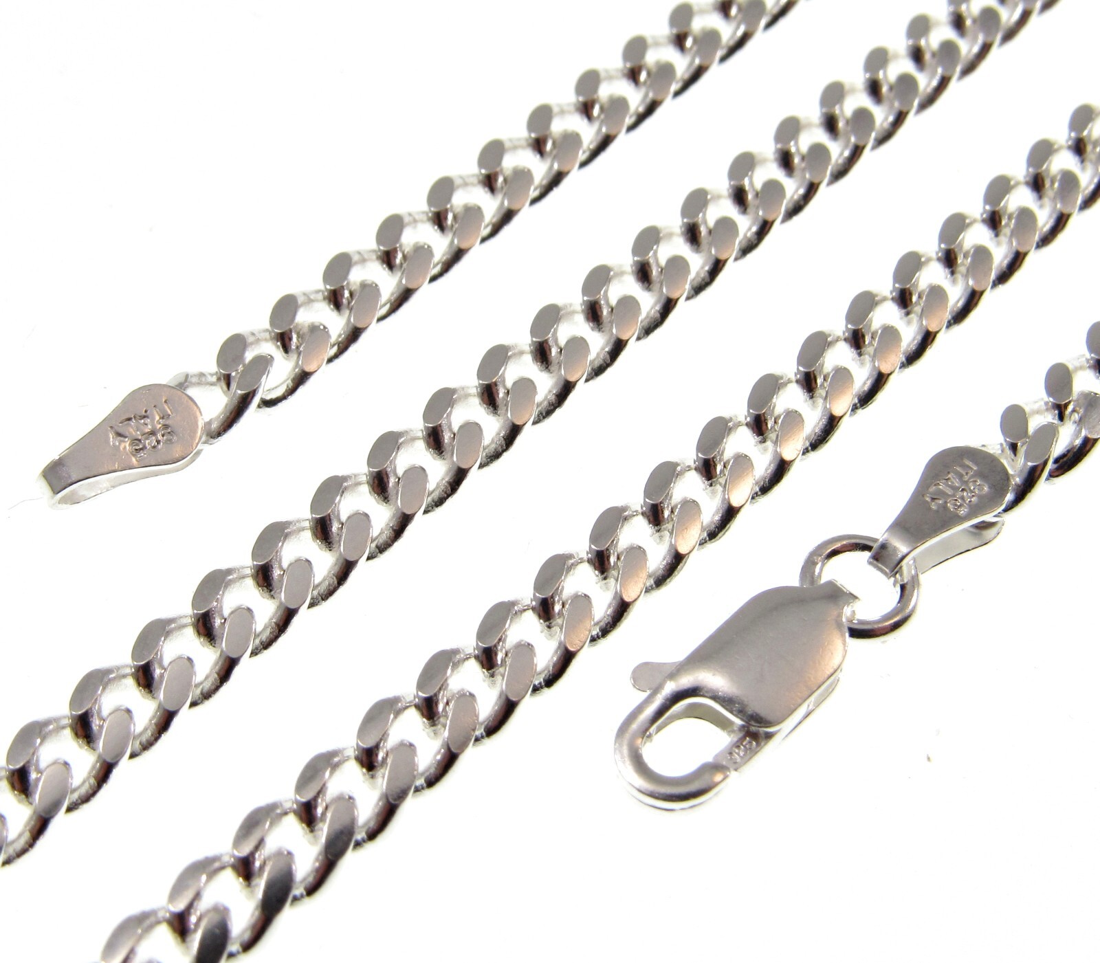 3.5MM Solid 925 Sterling Silver Men’s Italian MIAMI CUBAN Chain, Made in Italy