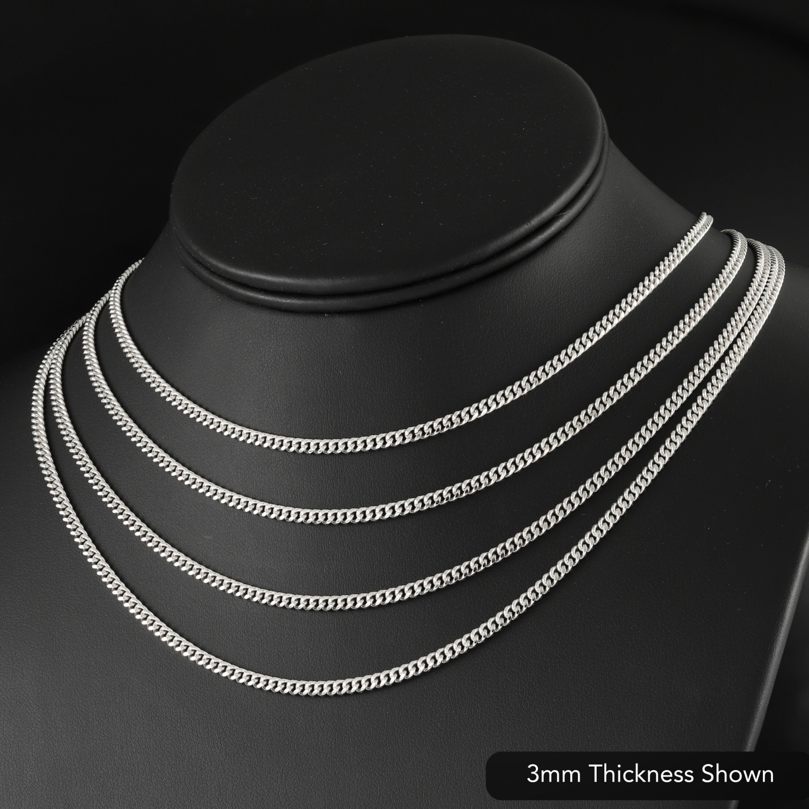 Solid 925 Sterling Silver 5mm Cuban Chain Italian Necklace 20″ 22″ 24″ 26″