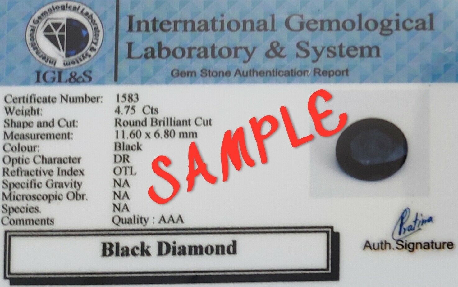6 mm Black Diamond Round Faceted Beads 22″ Necklace For Gift With Certified
