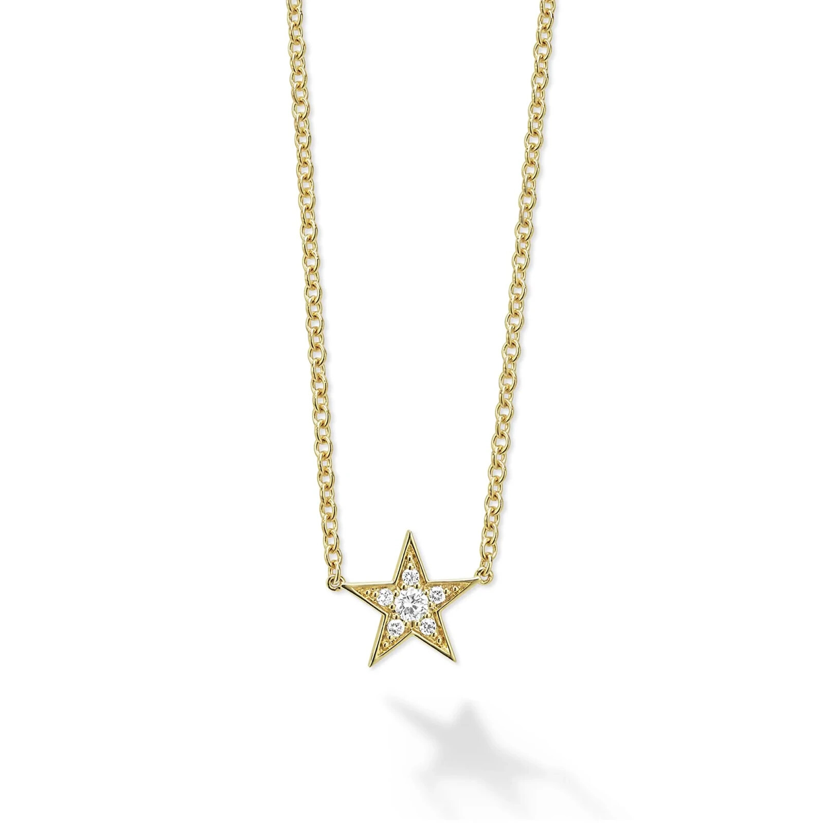 LAGOS Signature Caviar 18K Gold and Diamond Star Chain Necklace