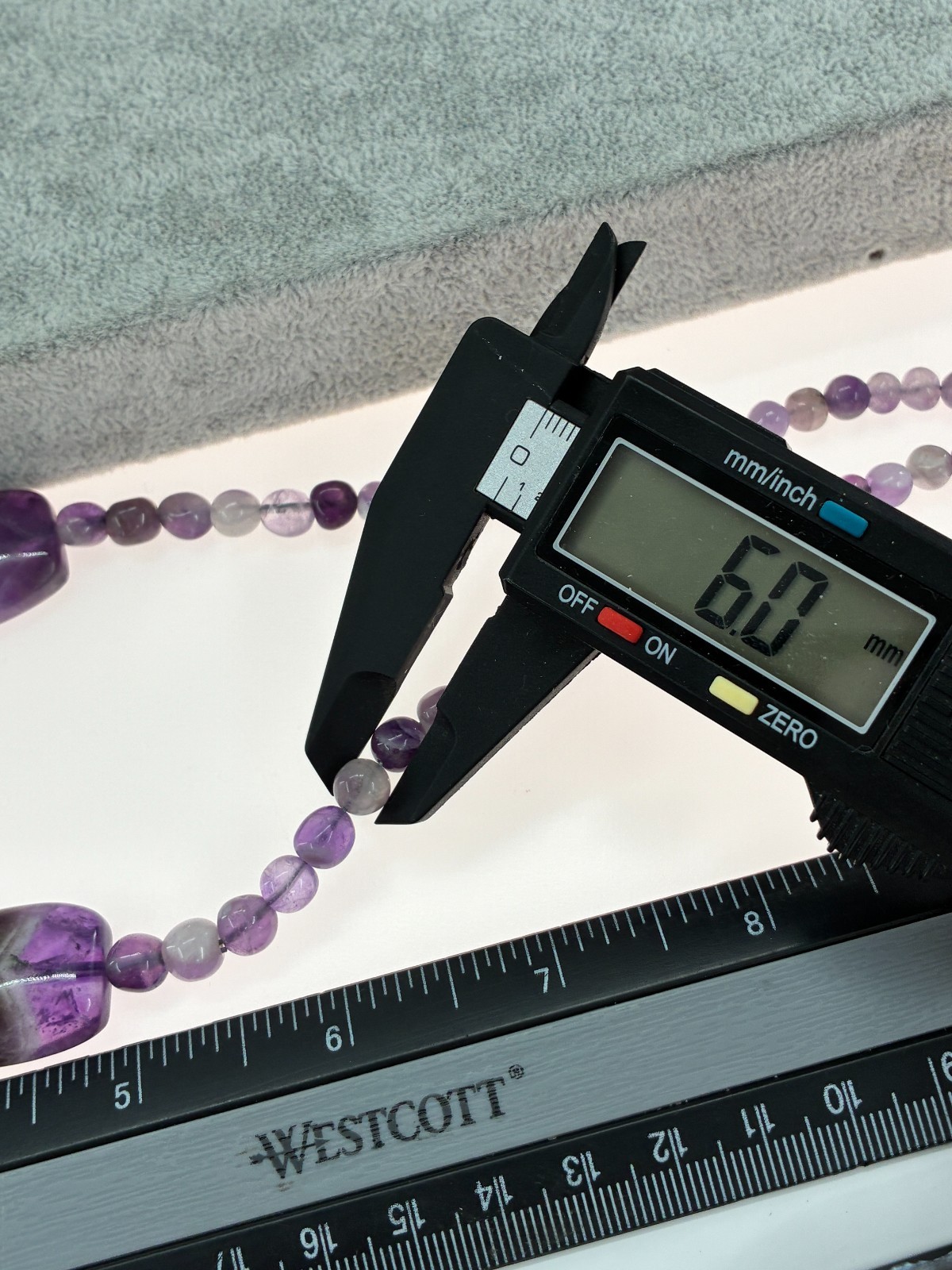 Jay King DTR Cape Amethyst Beaded Station Necklace Sterling Silver HSN Purple