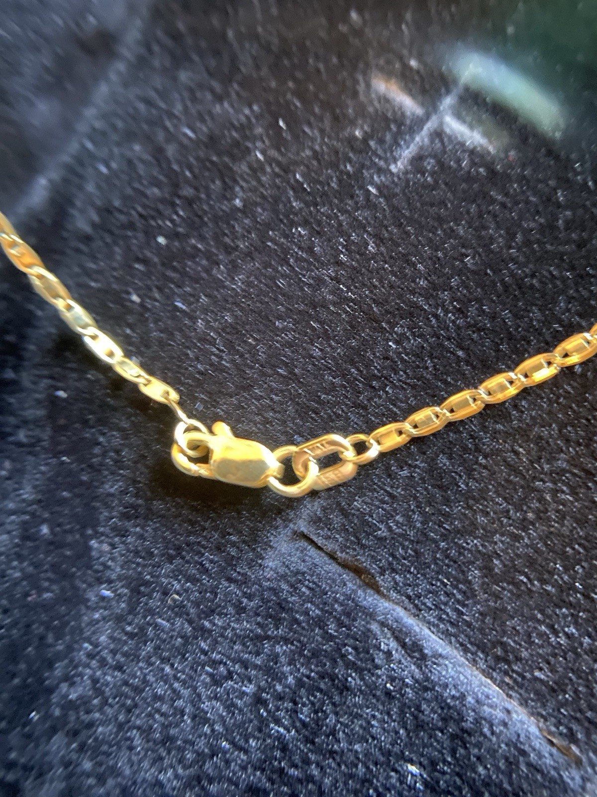 10K Solid Gold Valentino Style Chain 18 Inch 1.4mm