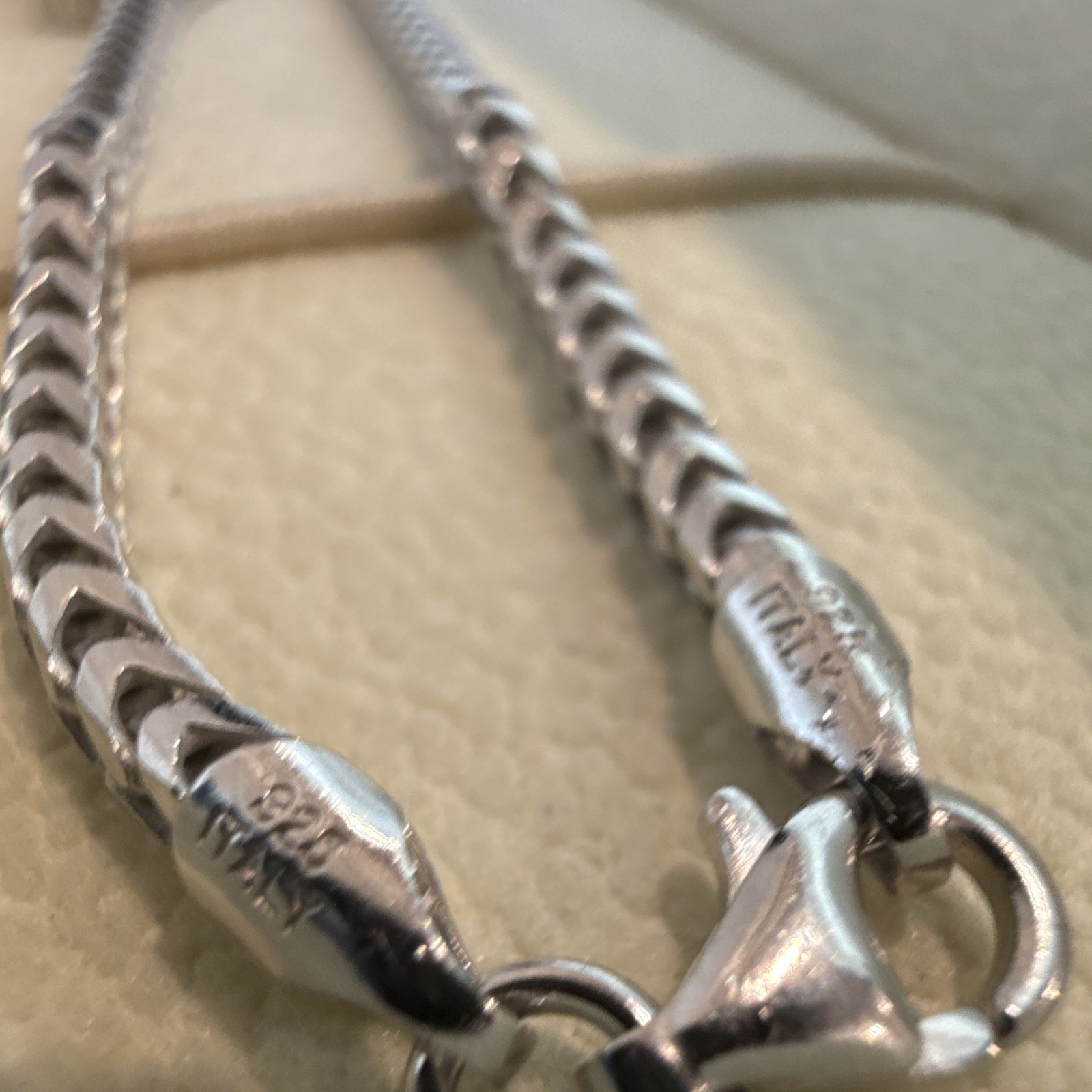 20” 2.5mm Rounded Franco Chain SOLID 925 (17g) w Moissanite Tennis Cross 2.0 CTW