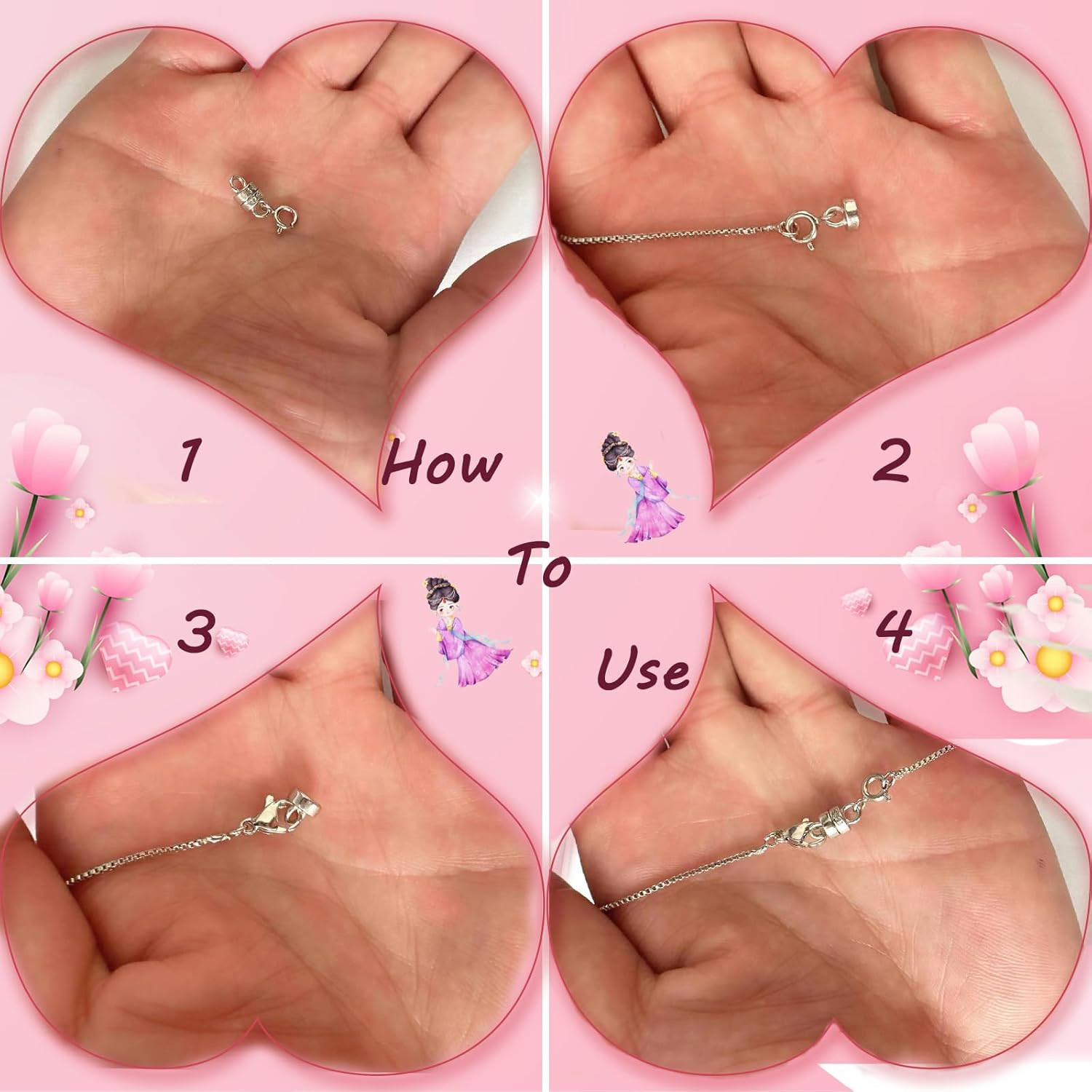 925 Sterling Silver Magnetic Necklace Clasps and Closures Min Magnetic Clasps fo