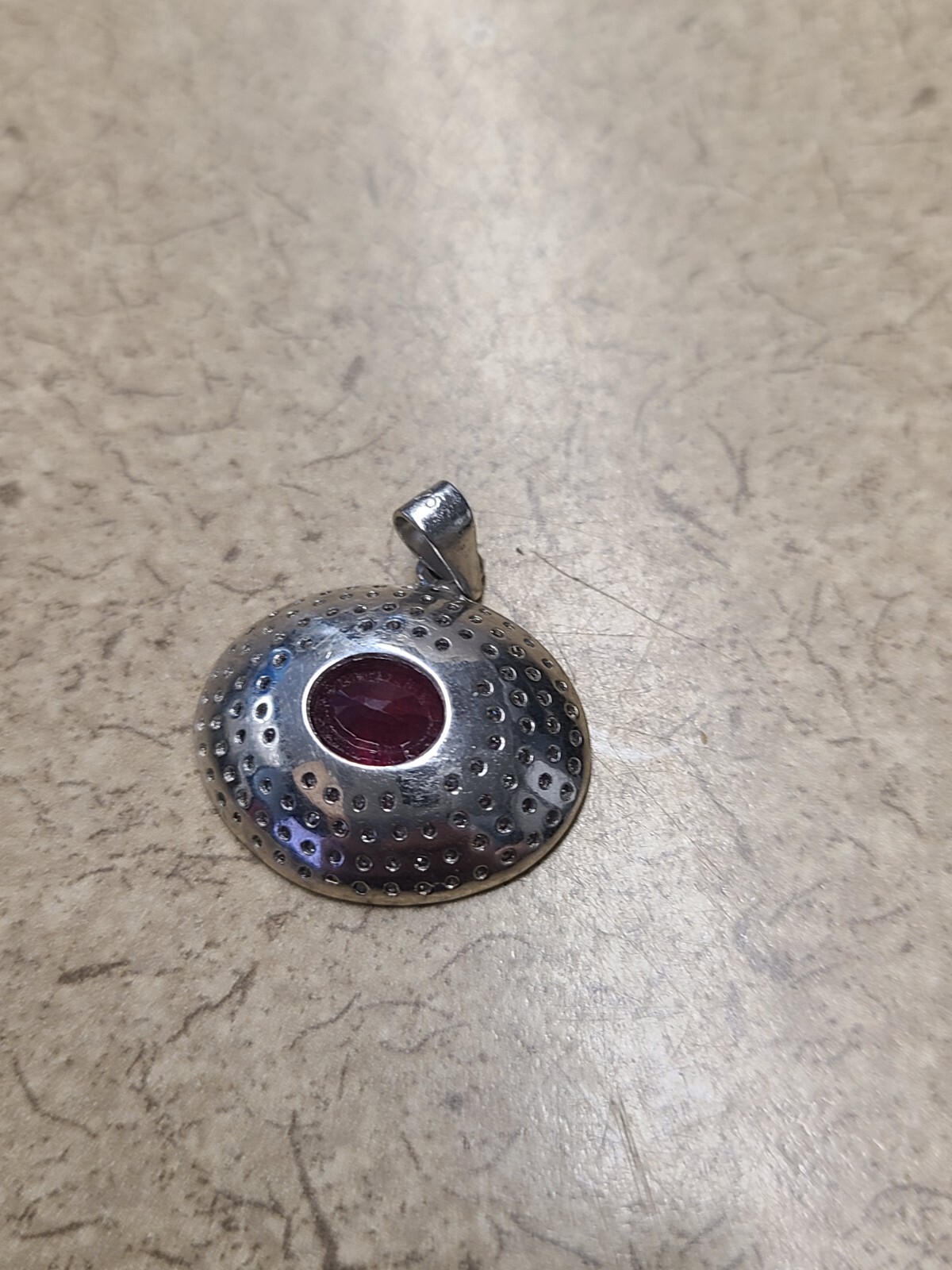 925 Ruby Reversible Pendant 3.4 grams