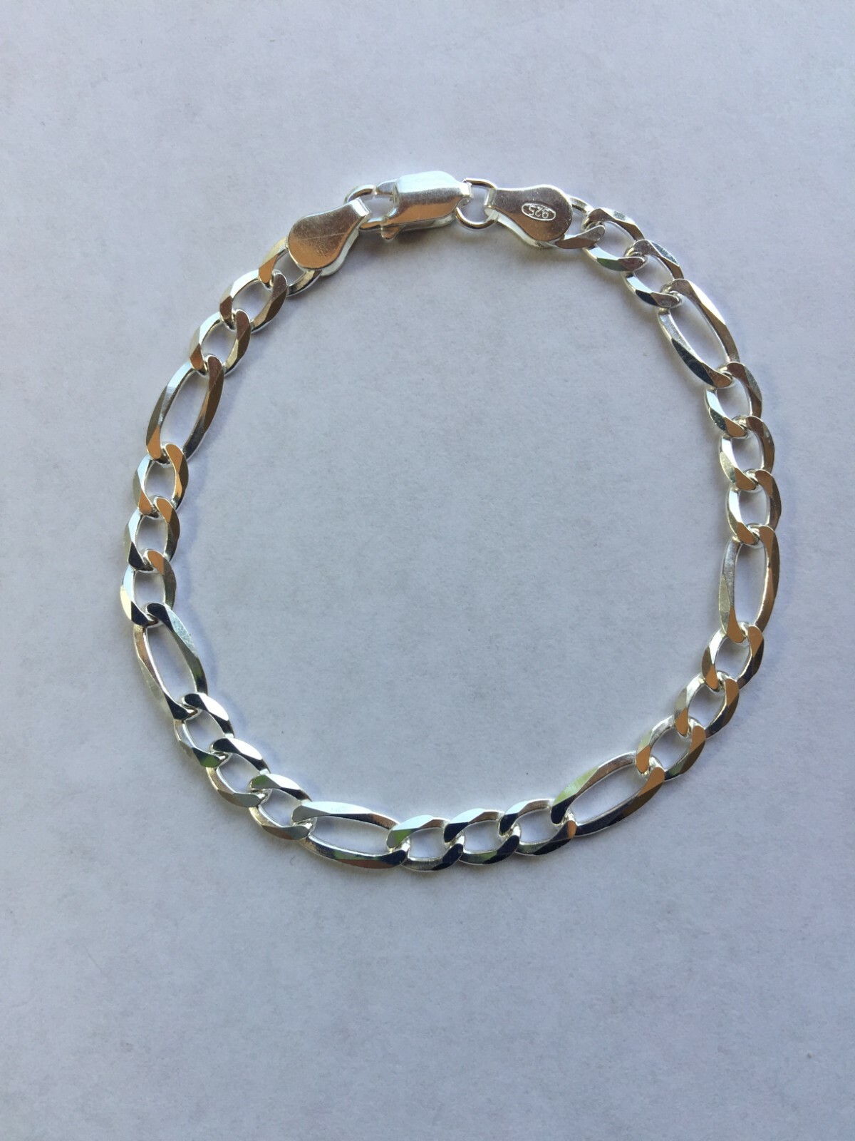 .925 STERLING SILVER 7″ FIGARO LINK FSL-150 BRACELET J347