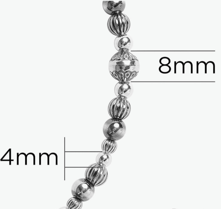 CAROLYN POLLACK Am West 20″ Sterling Native Pearl Mixed Bead Toggle Necklace 24g
