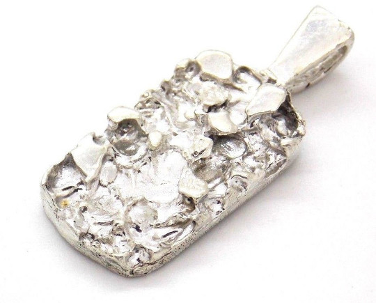 Nugget Charm Pendant .925 Sterling Silver.