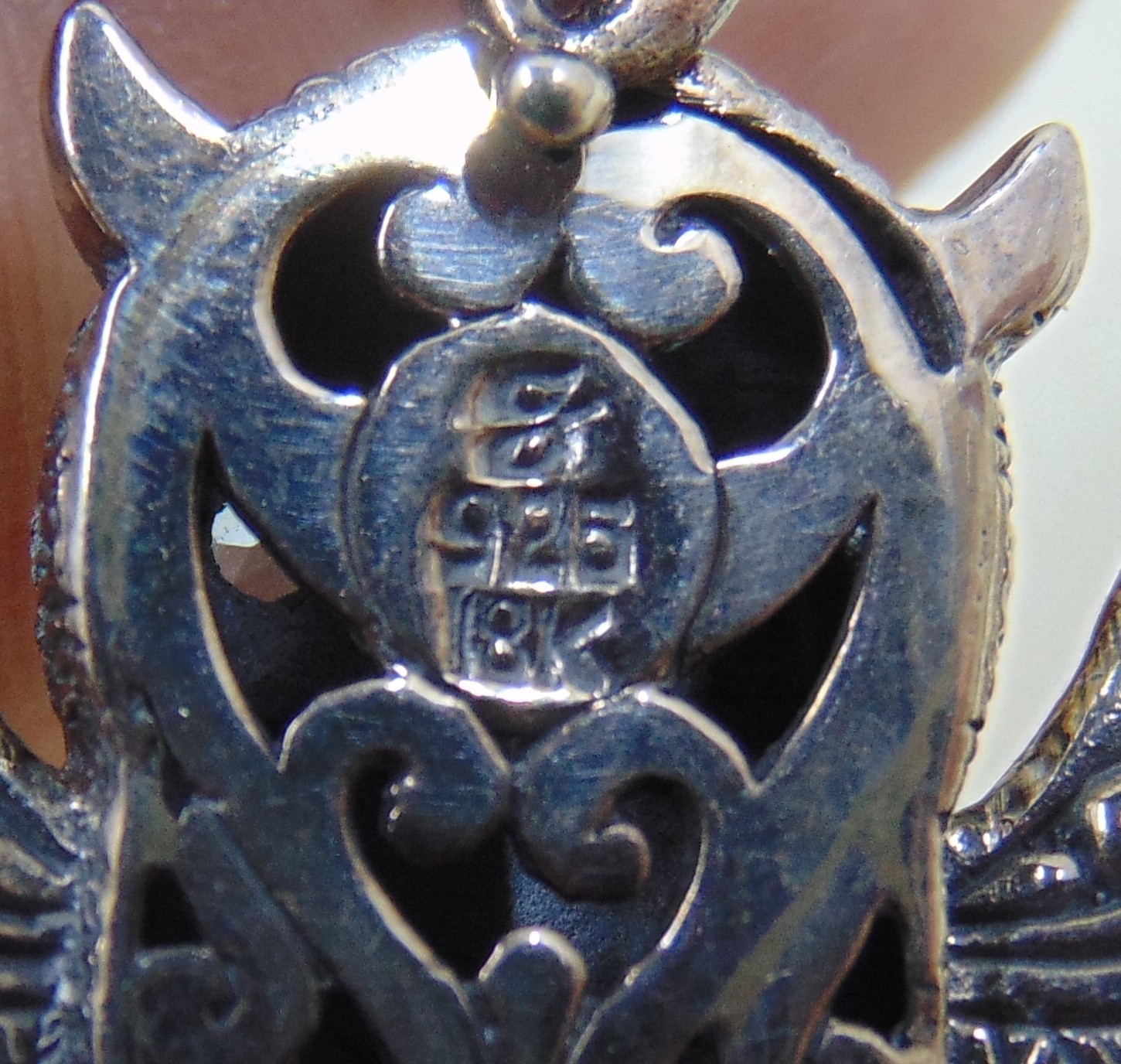 Samuel.B.Behnam Sterling Silver & 18K Gold Blue Topaz Gemstone Owl Pendant/Chain