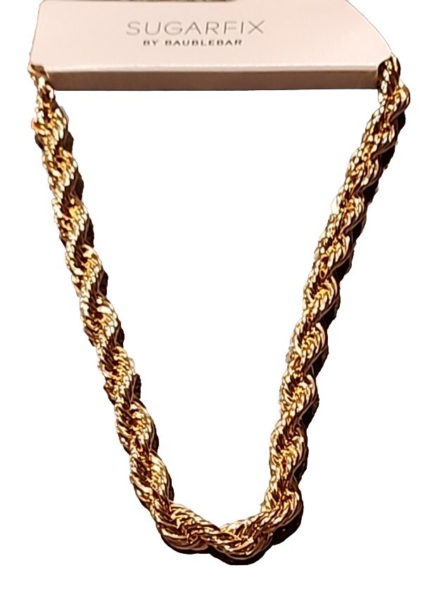 SUGARFIX by Baublebar ~ Goldtone ~ Collar ~ Twisted ~ Nickel Free ~18″ Necklace