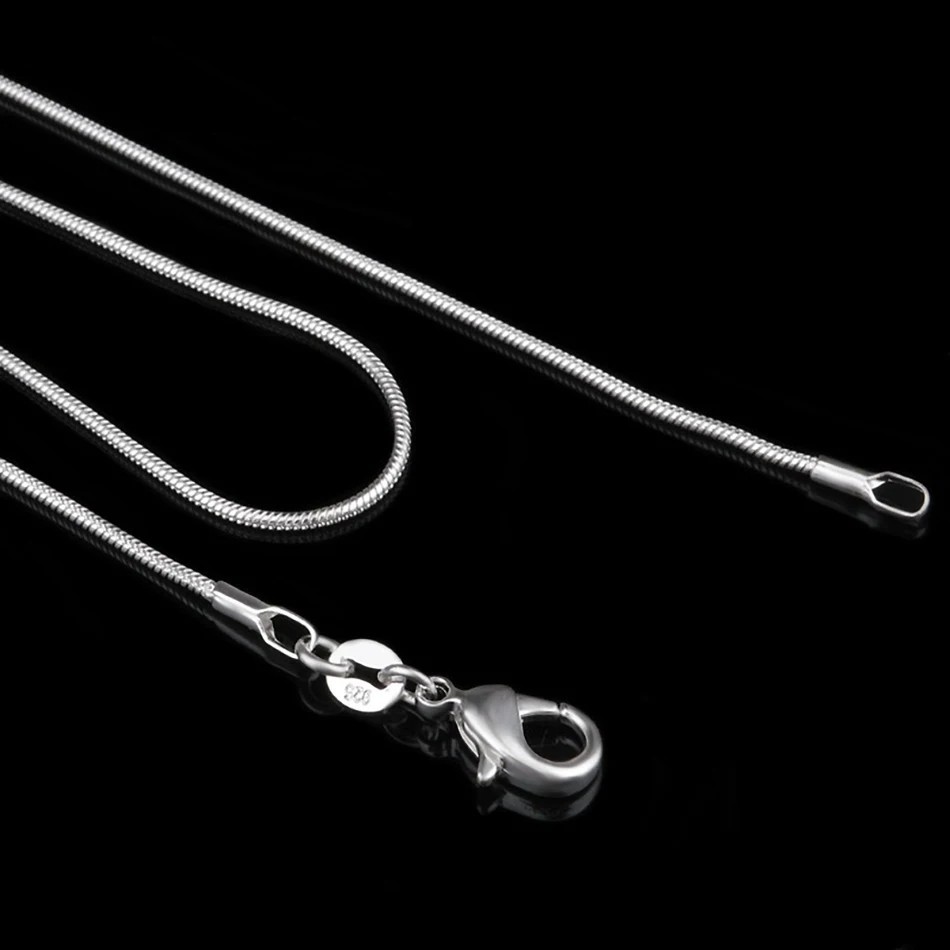 925 Sterling Silver Snake Chain 40-60cm 2mm For Women Men And Kids