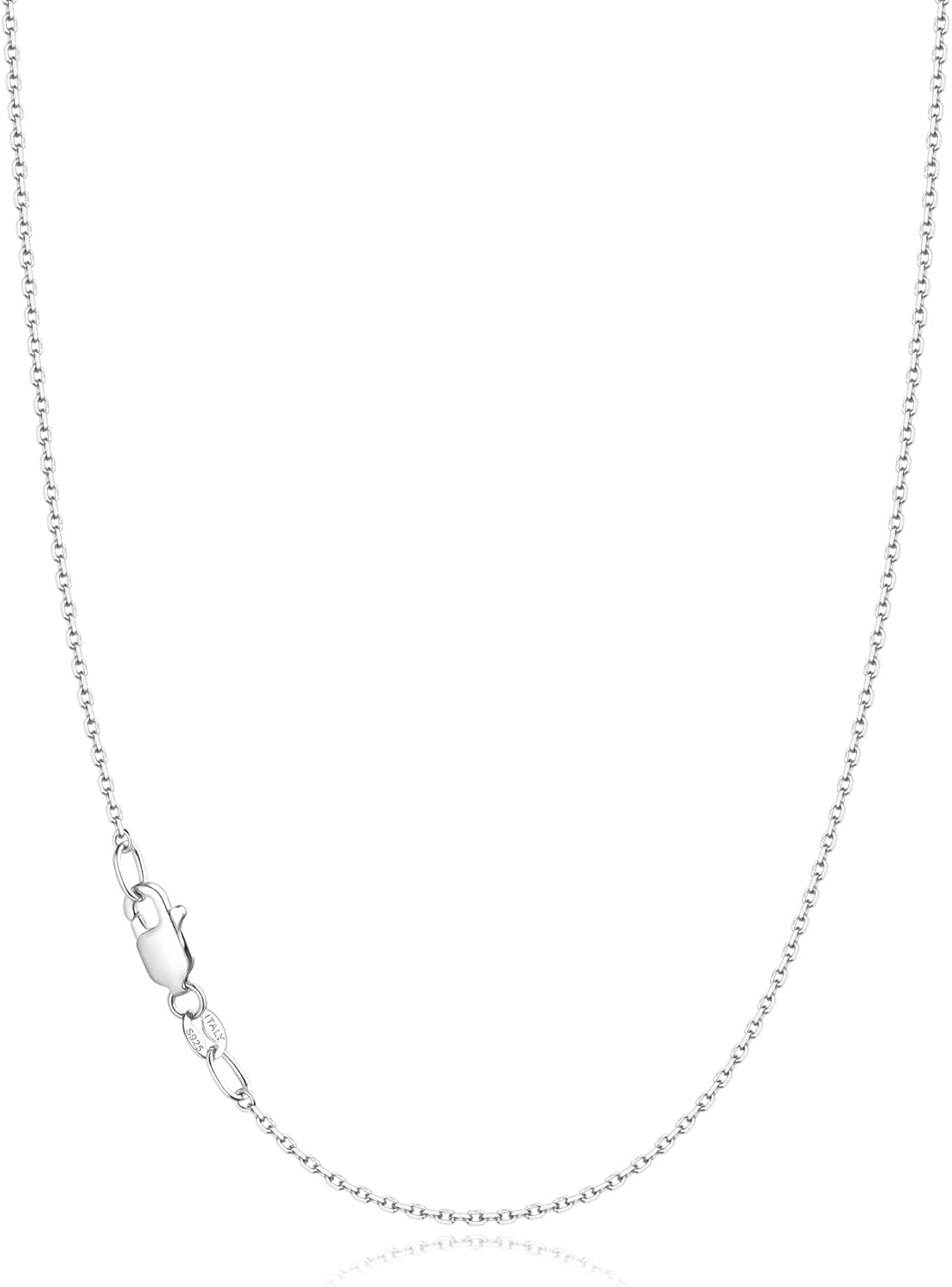 18K Gold Over Sterling Silver Chain Necklace, Women’s Thin Dainty Cable Jewelry