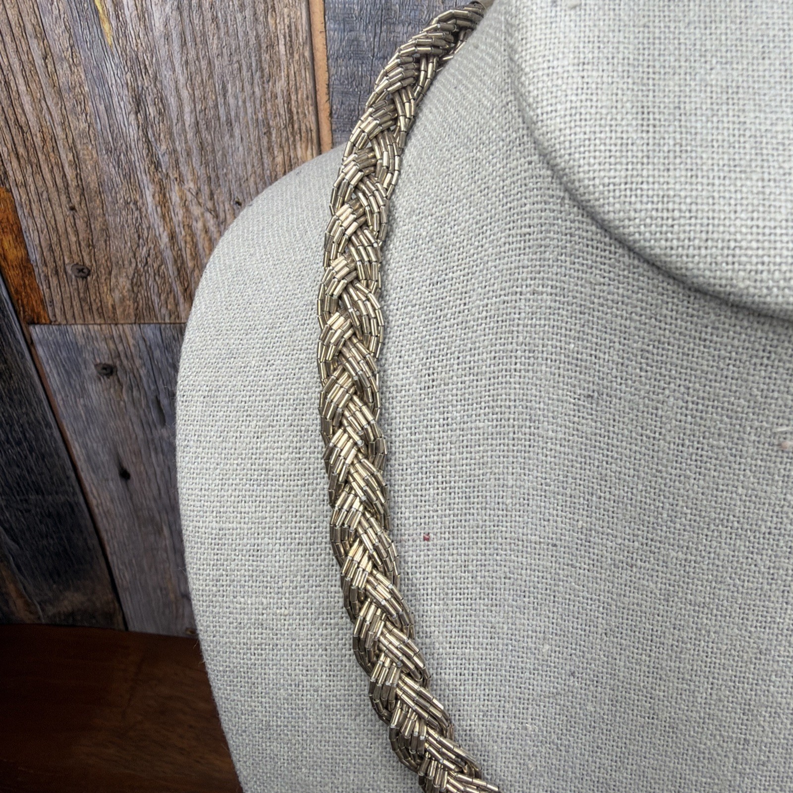 Vintage Sterling Silver 18 Strand Liquid Silver Braided Necklace 42.30 Grams 18”