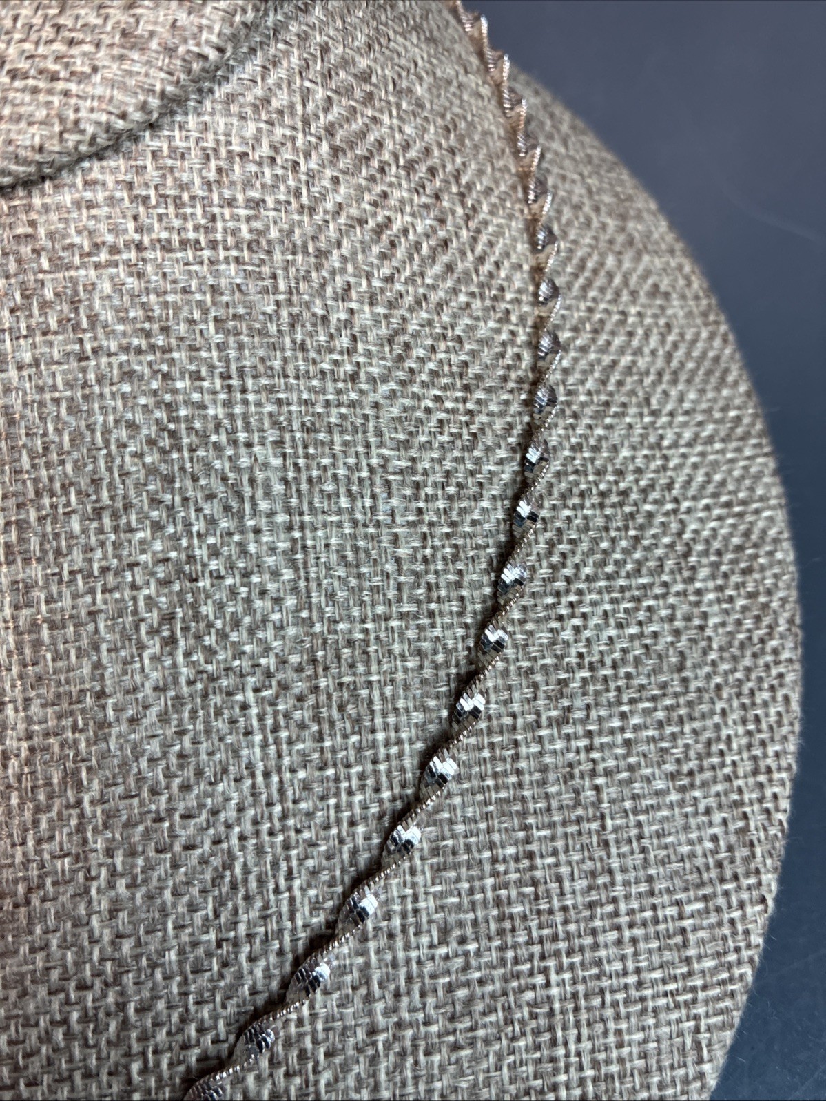 Sterling Silver Twisted Sparkle Chain 18” Made in Italy