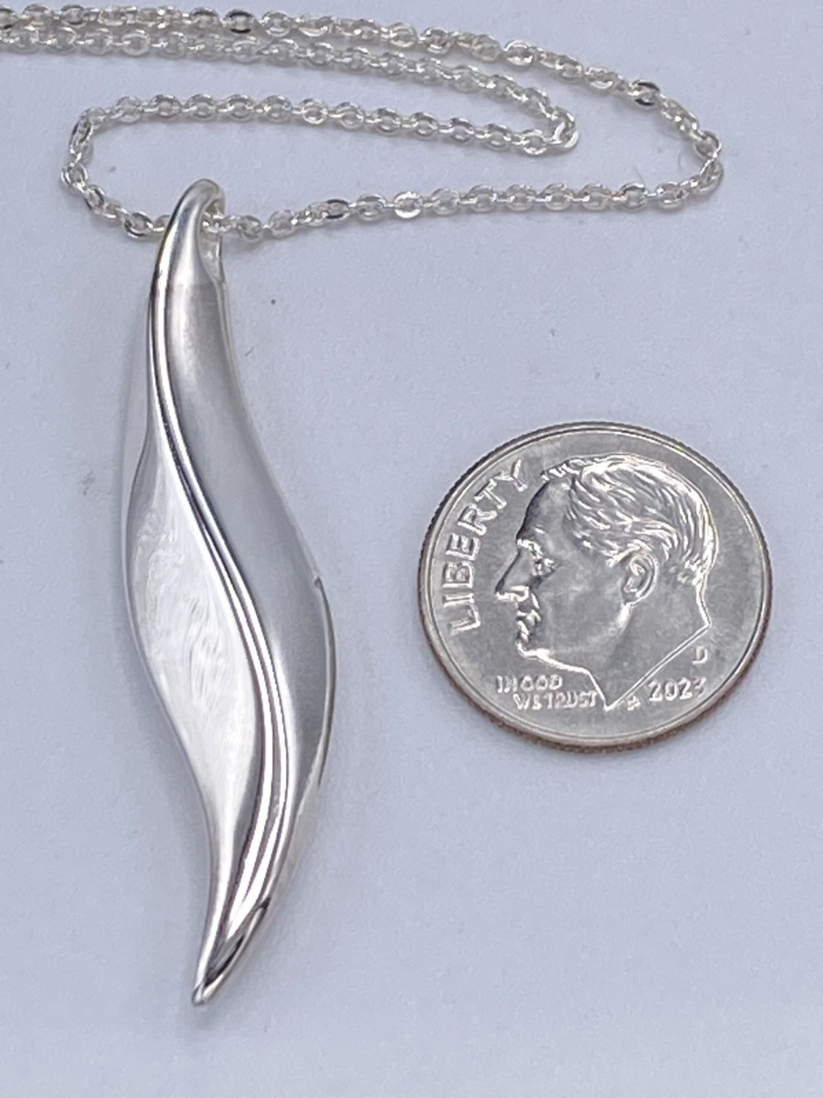 Kit Heath Sterling Silver Edge Long Pendant Necklace 26–30″ Signed NWT 13g