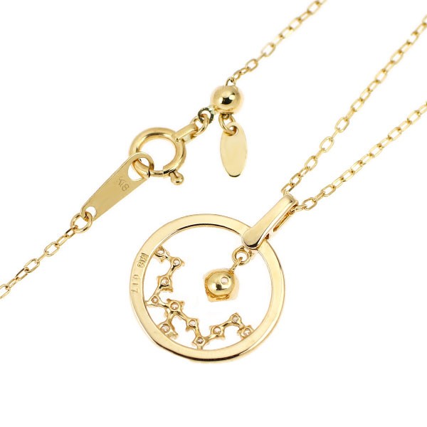 K18YG Diamond Pendant Necklace 0.17ct – Auth free shipping from Japan- Auth SELB