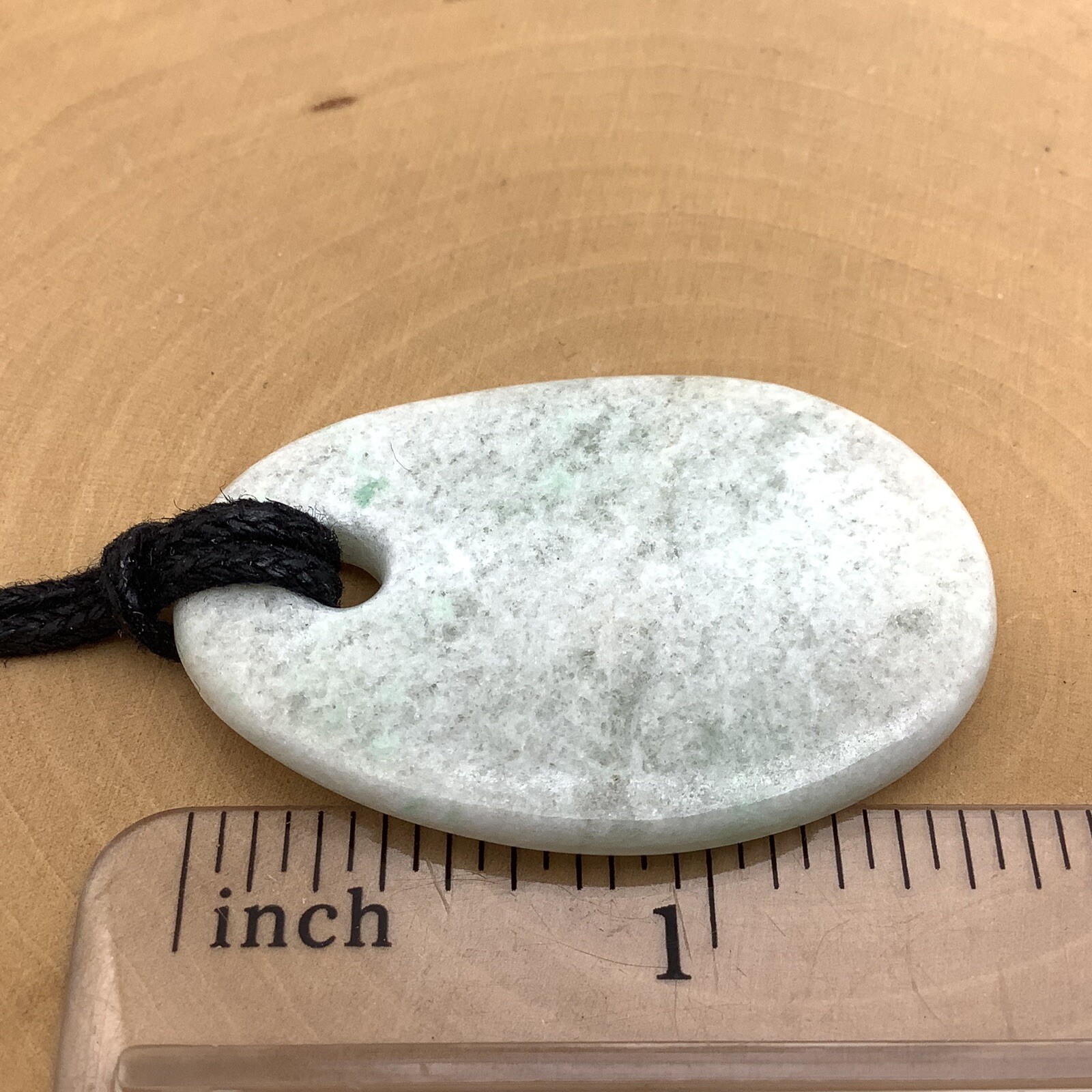Burma Maw Sit Sit Pebble Pendant White Green Albite Jadeite Gem Myanmar #8