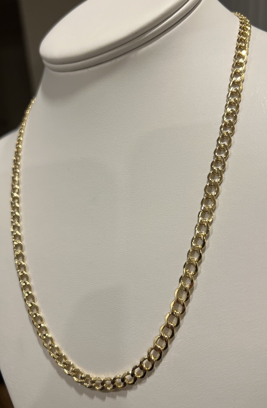 14K Miami Cuban Hollow Curb Link 5.3MM Chain 20″ Gold Necklace BRAND NEW!