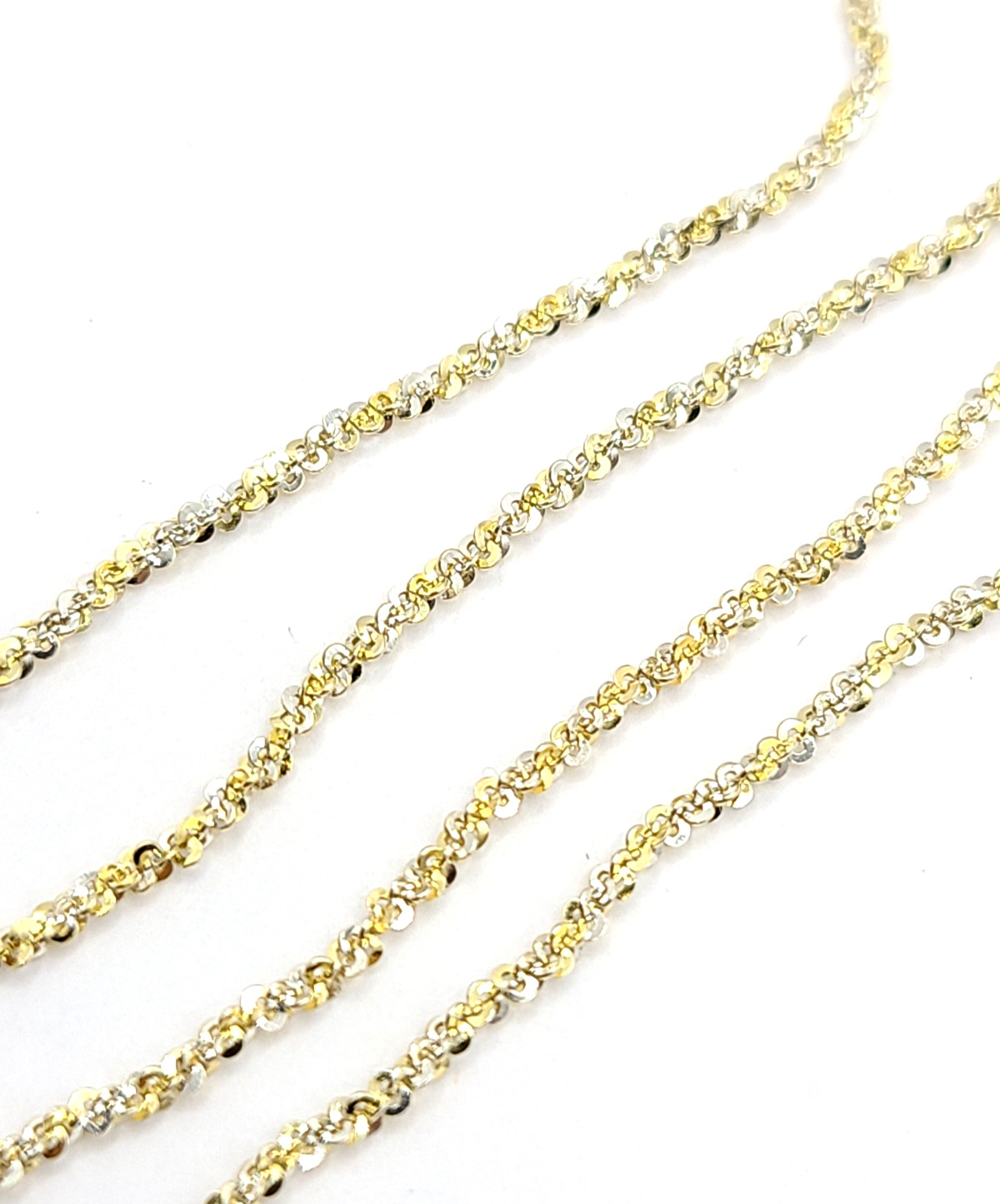 Belk Sterling Silver 20″ Sparkle Chain Necklace in 24K Gold Plated Metal