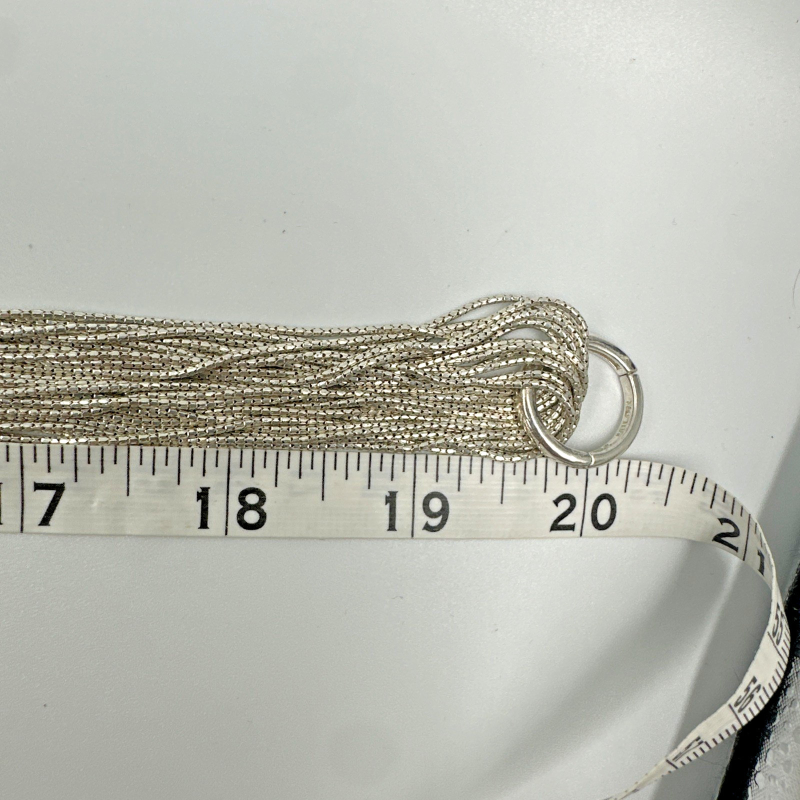 Vtg Stunning Milor Italy Multistrand Sterling Silver Necklace Toggle Clasp 47.7g