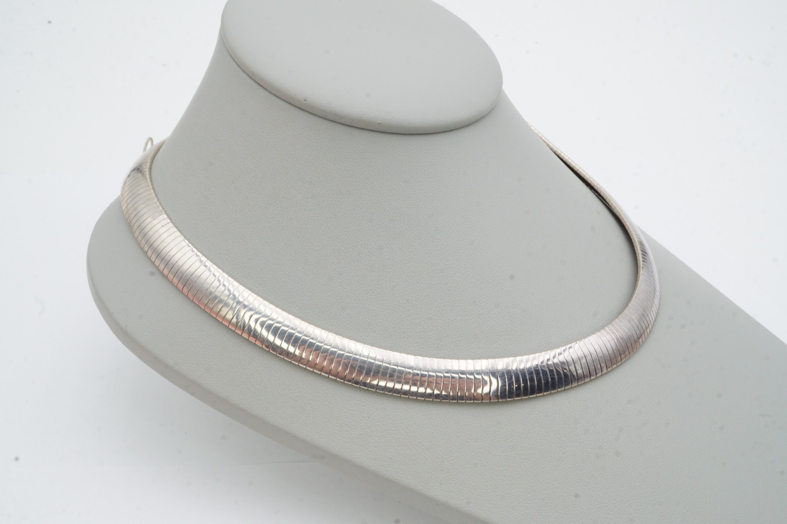 Milor Sterling Silver 925 Omega Necklace 18″ 10mm