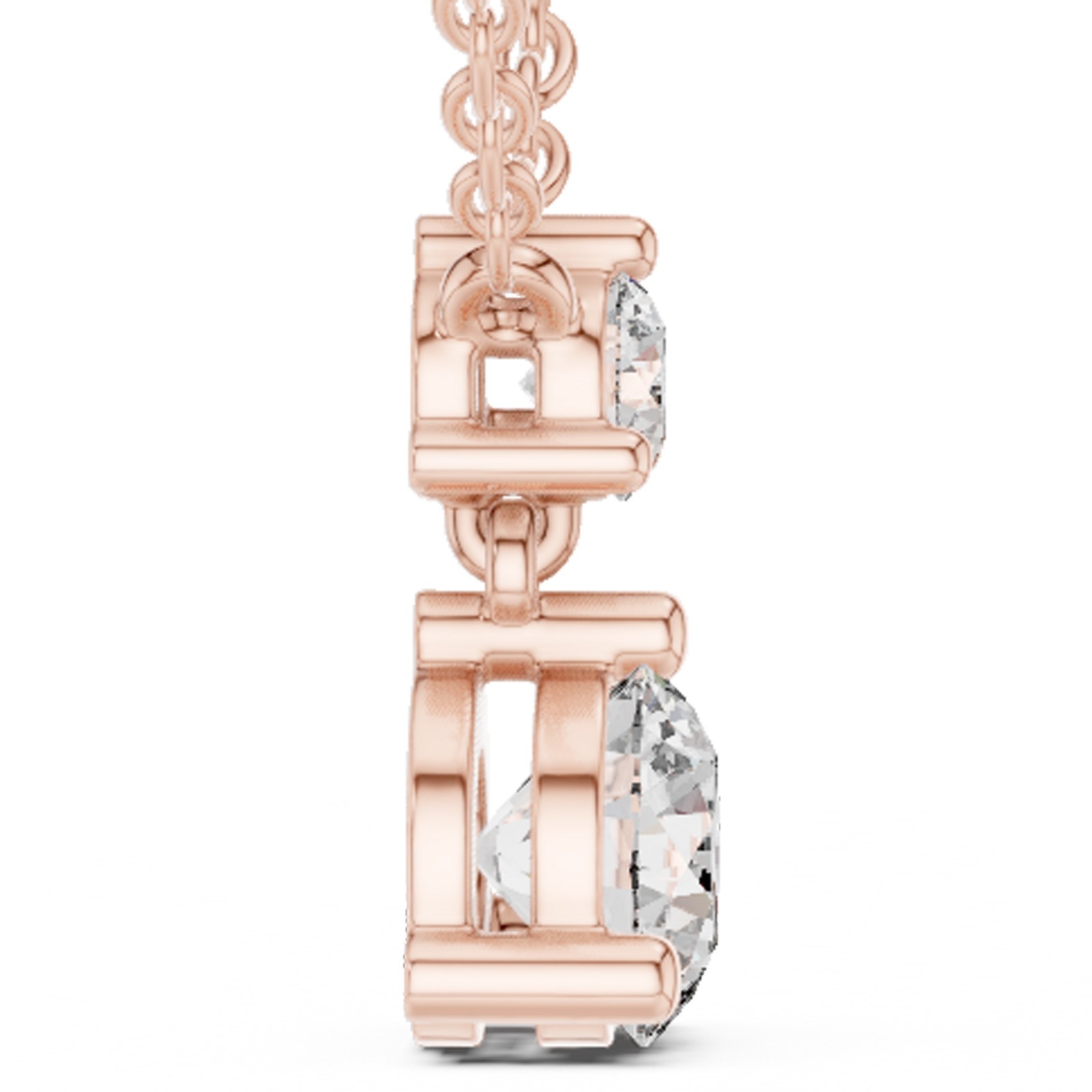 Round Certified Lab Grown Diamond Elegant Cocktail Party Pendant 14K Gold Over