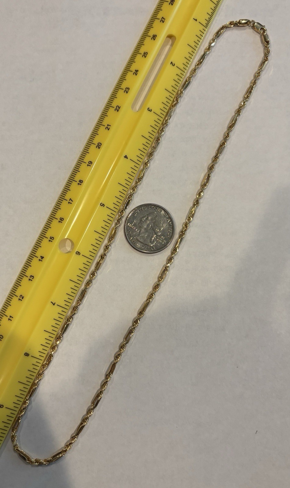 18k real gold Milano Rope Chain